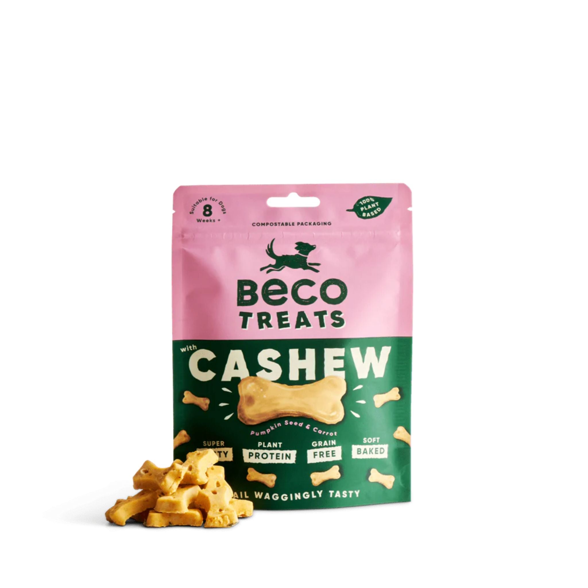 Beco Pets Cashew Treats - Vegane Hundeleckerli mit Cashewnuss (70g)