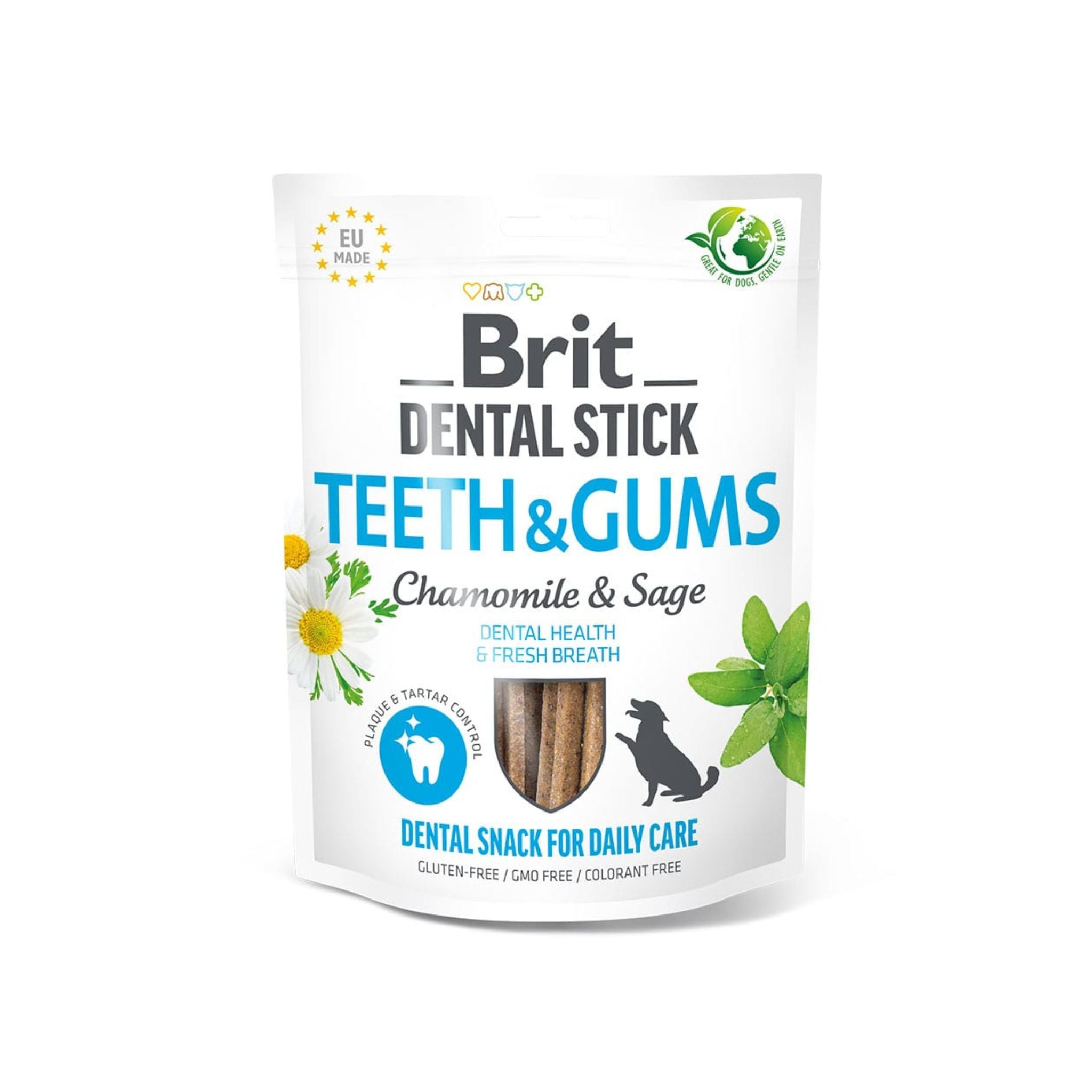 Brit Dental Stick Teeth & Gums - vegane Kaustange mit Kamille und Salbei