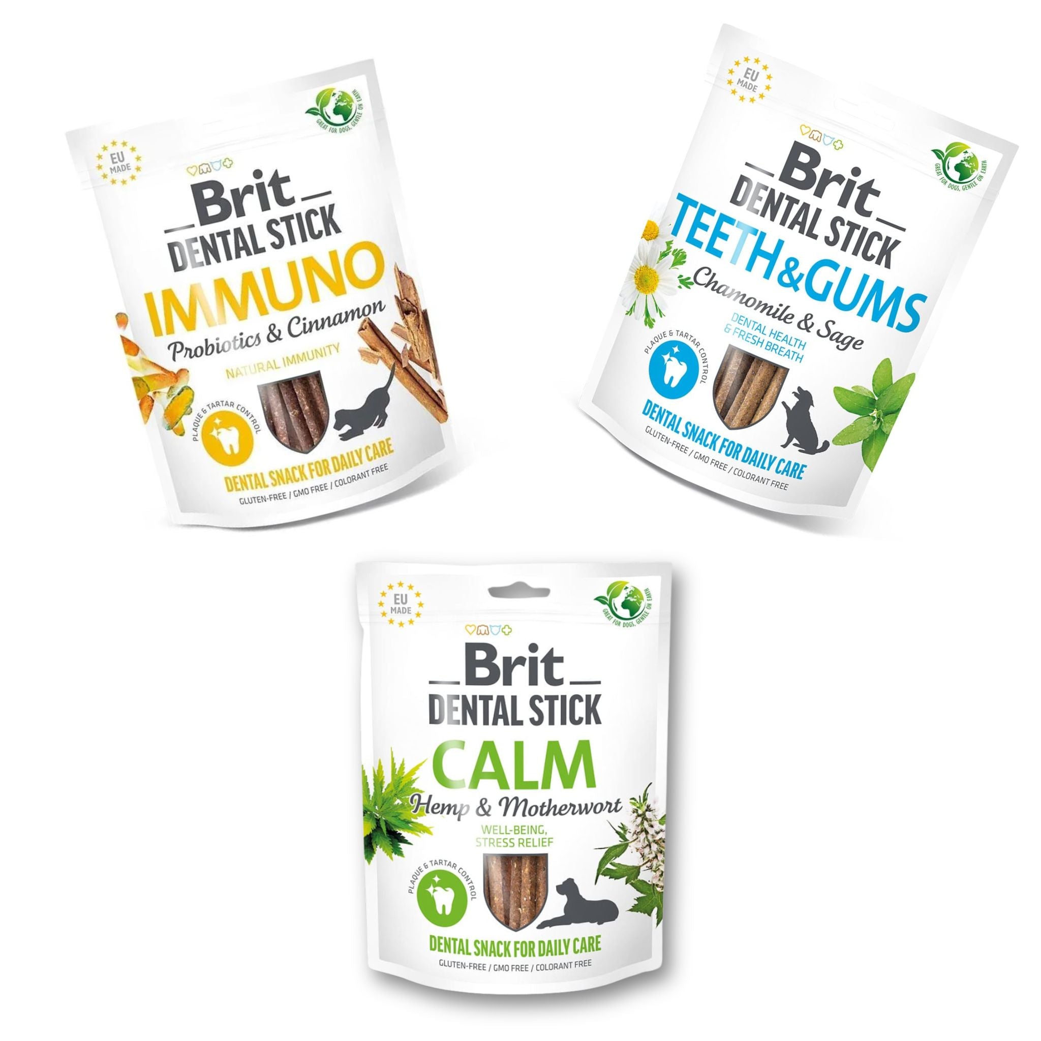 Brit Dental Stick Probierpaket - vegane Kaustange
