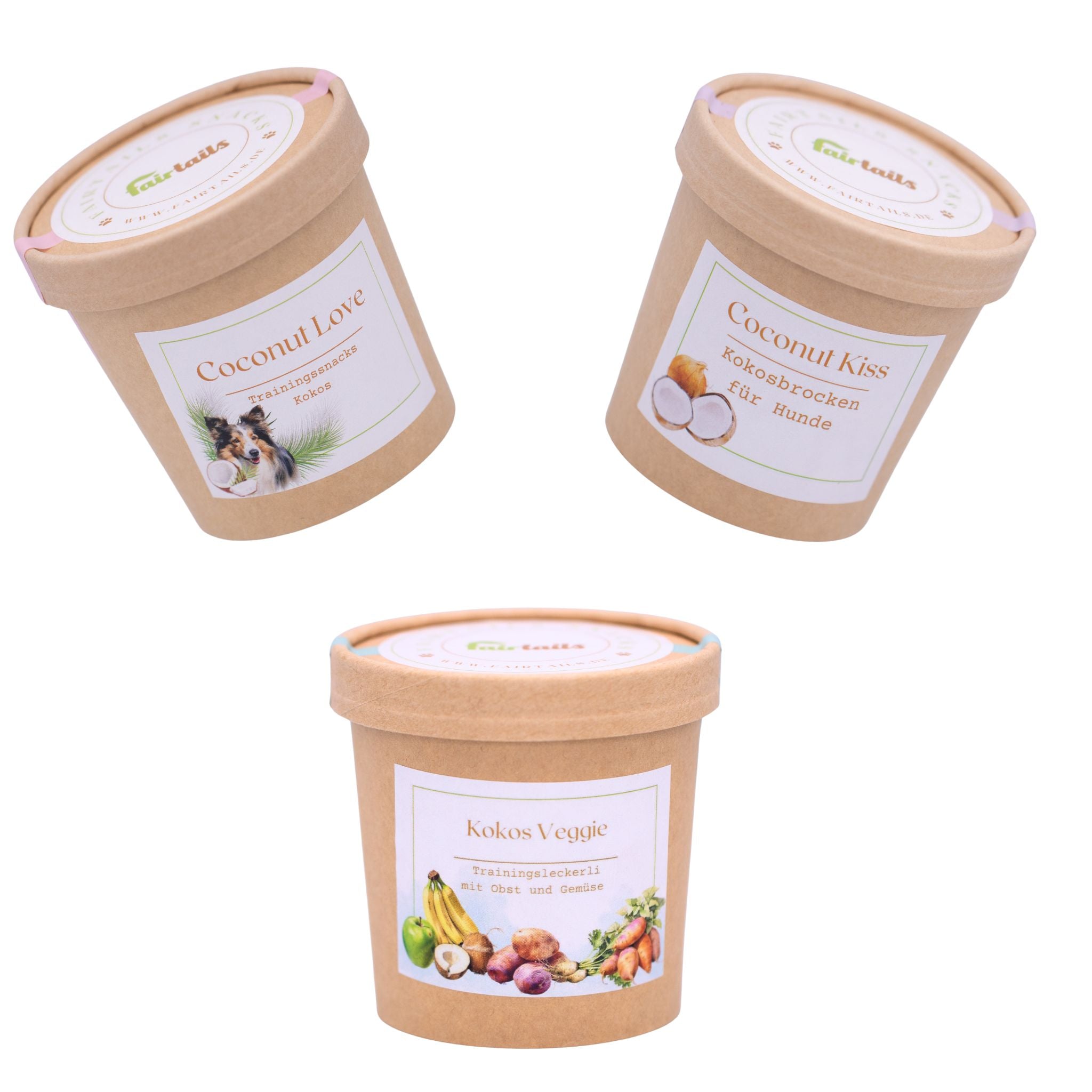 Fairtails Probierpaket Kokos - vegane Hundeleckerli