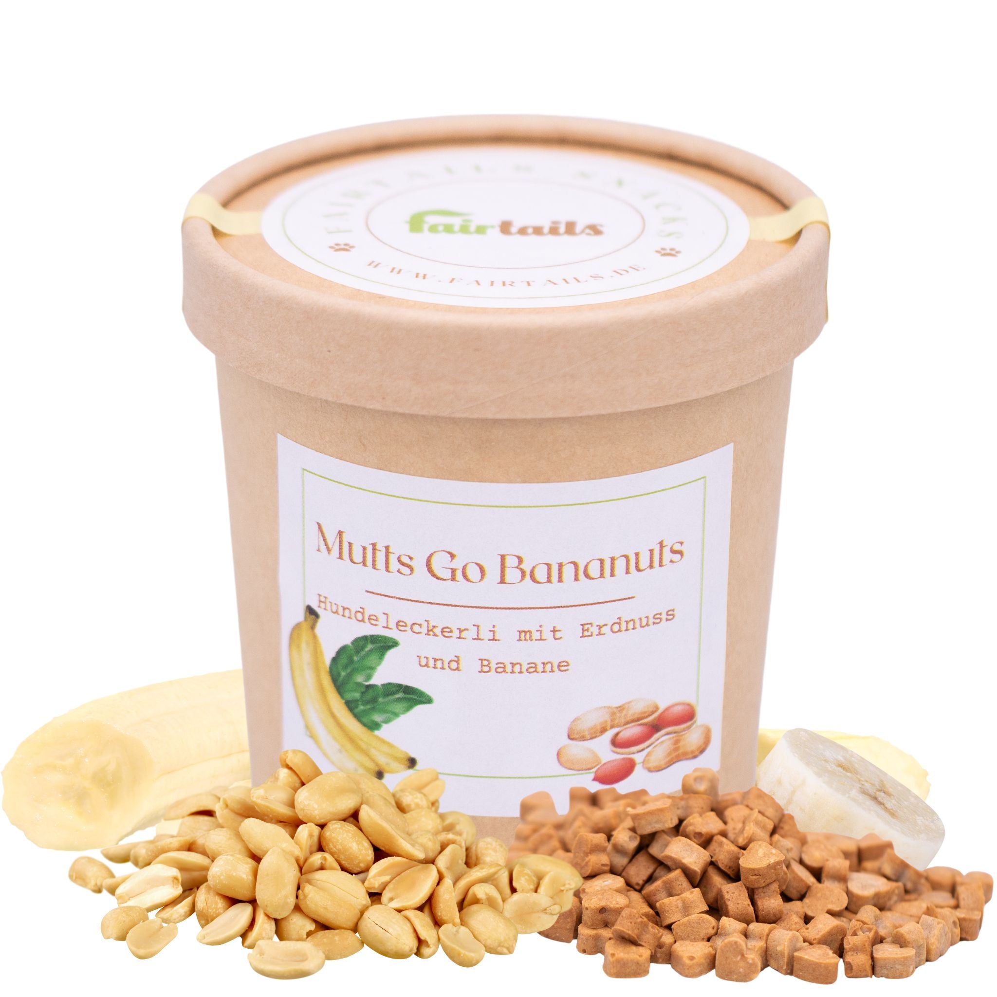 Vegane Hundeleckerli mit Banane und Erdnuss bei Fairtails