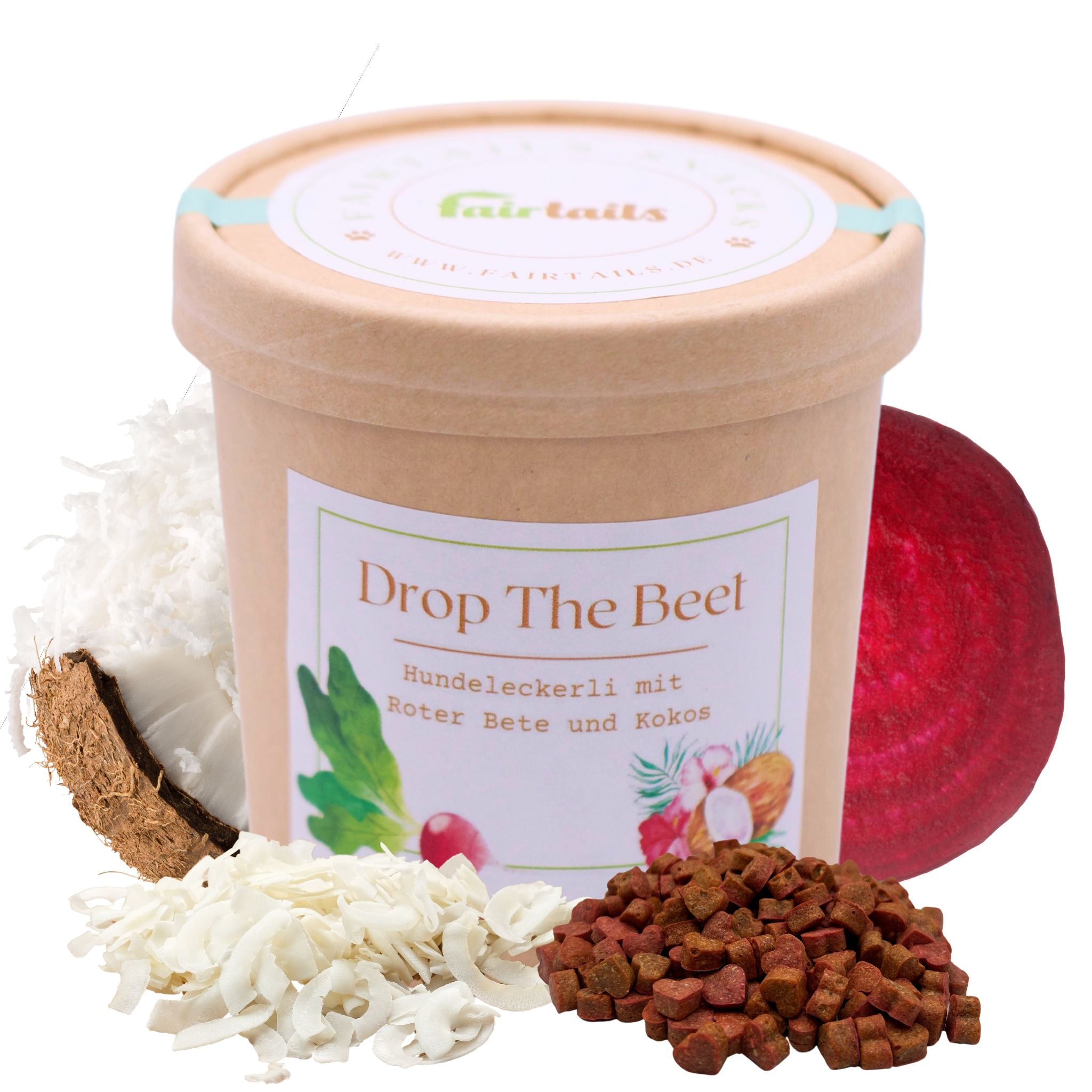Vegane Hundeleckerli mit Kokos und Rote Beete bei Fairtails