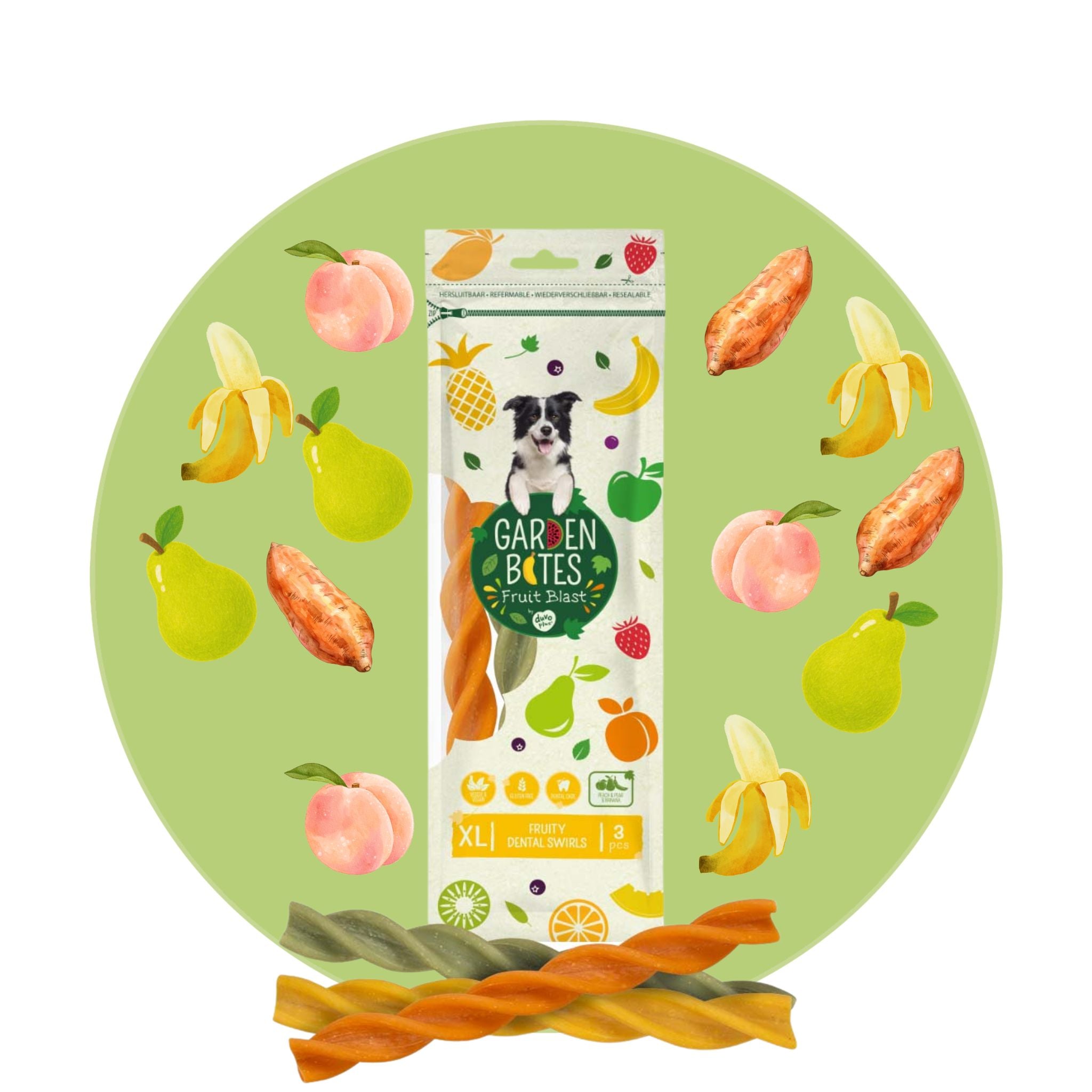 Garden Bites vegane Kauartikel Hund - Fruity Swirls | Fairtails