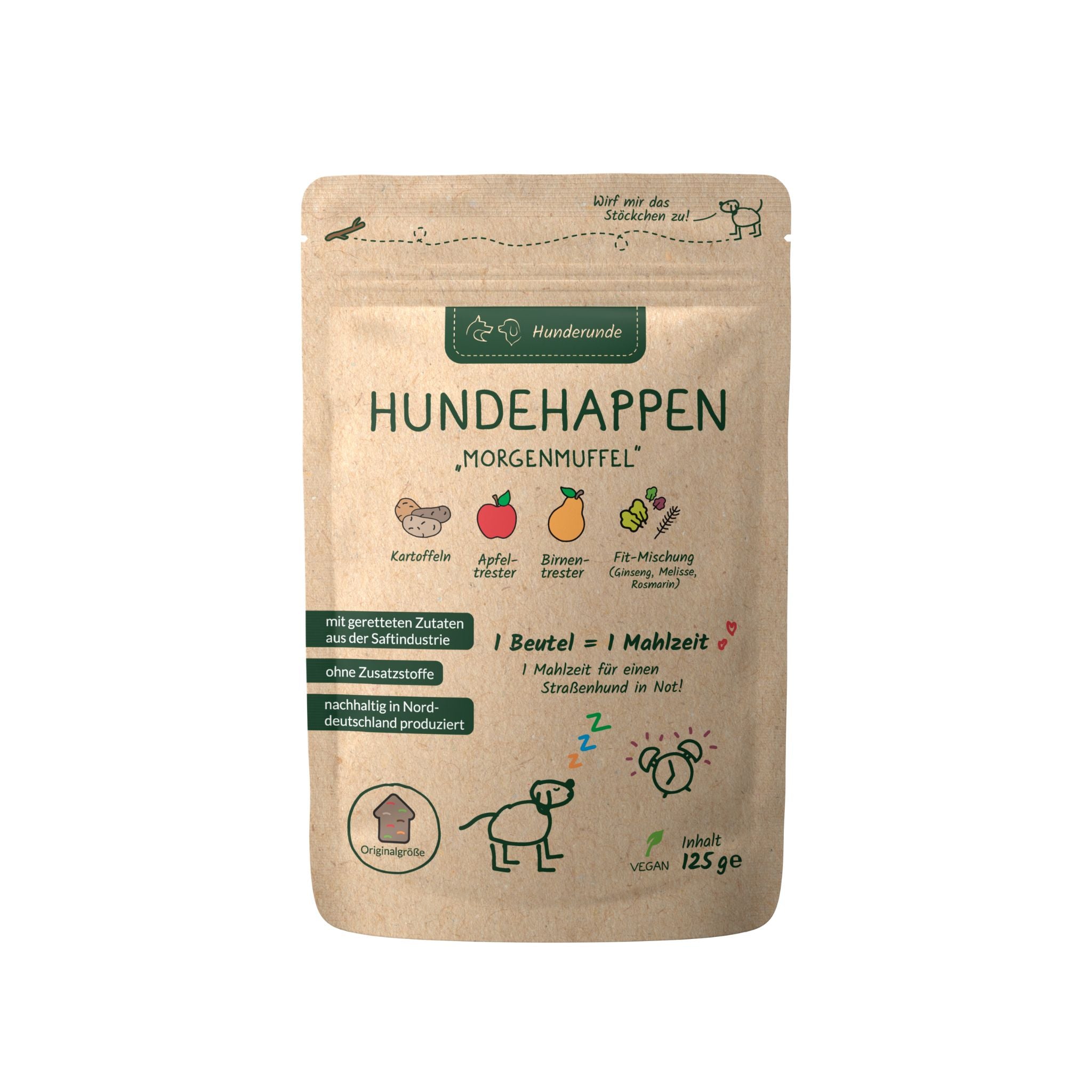 Hunderunde Morgenmuffel - vegane Hundeleckerli