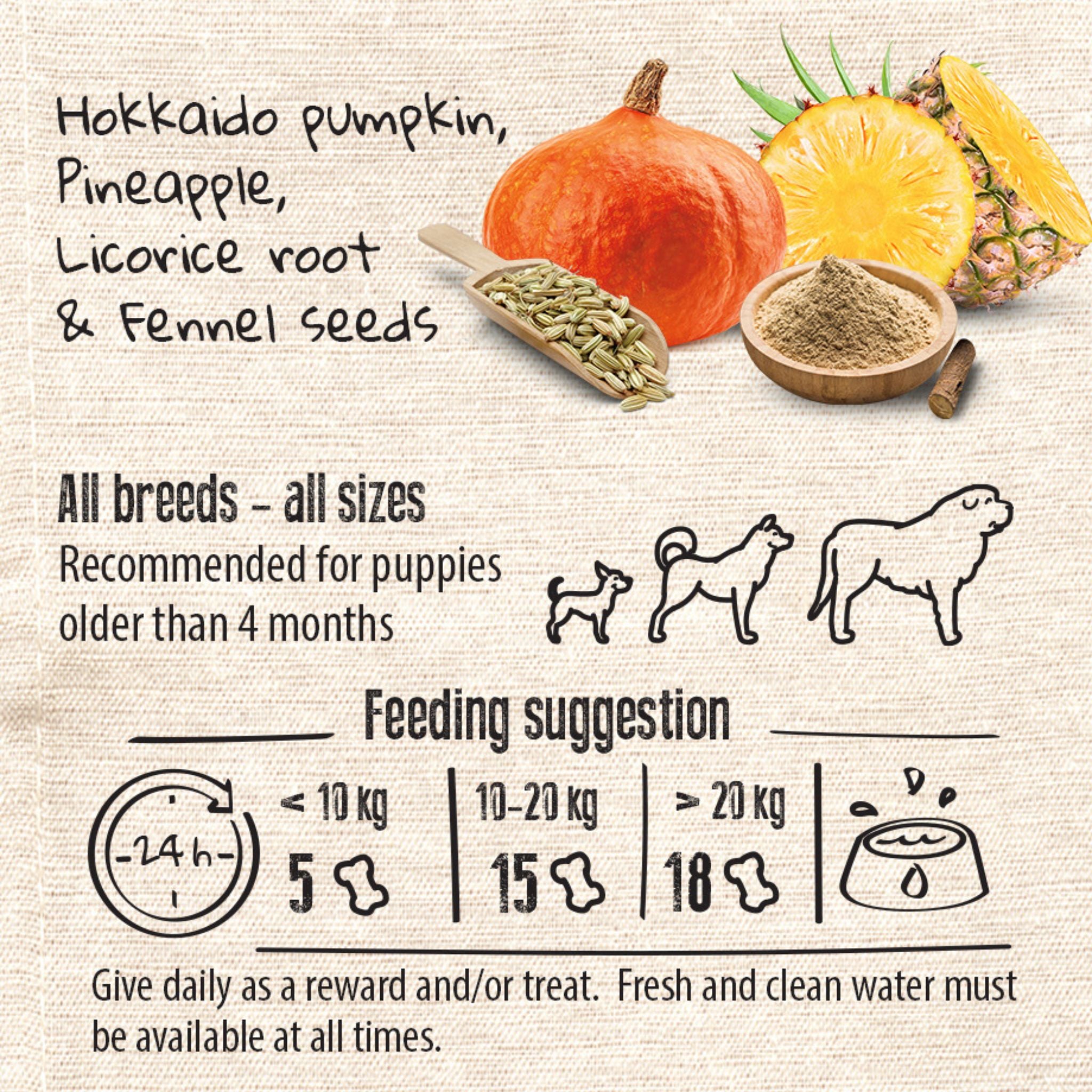 Little Chef Digestion Support - vegane Hundekekse mit Superfoods bei Fairtails