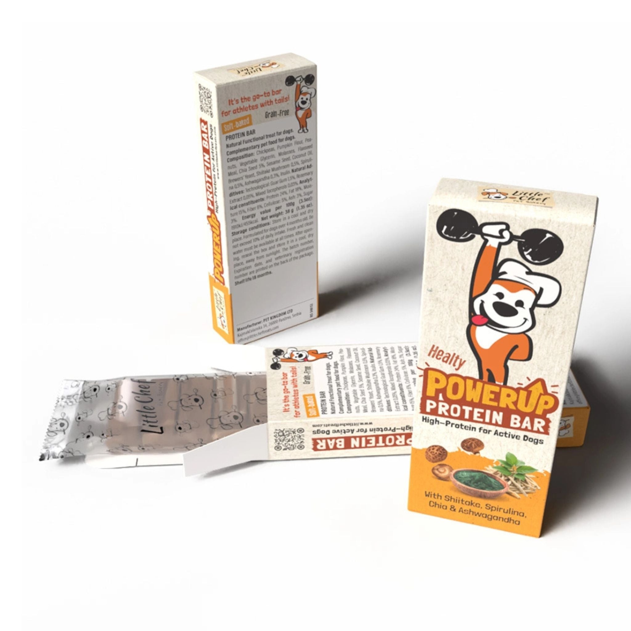 Little Chef PowerUp Protein Bar - Snack Riegel für Hunde
