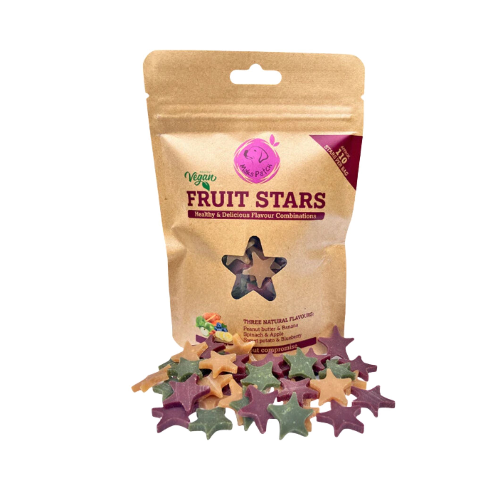 Miro & Makauri Fruit Stars - softe, vegane Hundeleckerli mit Früchten