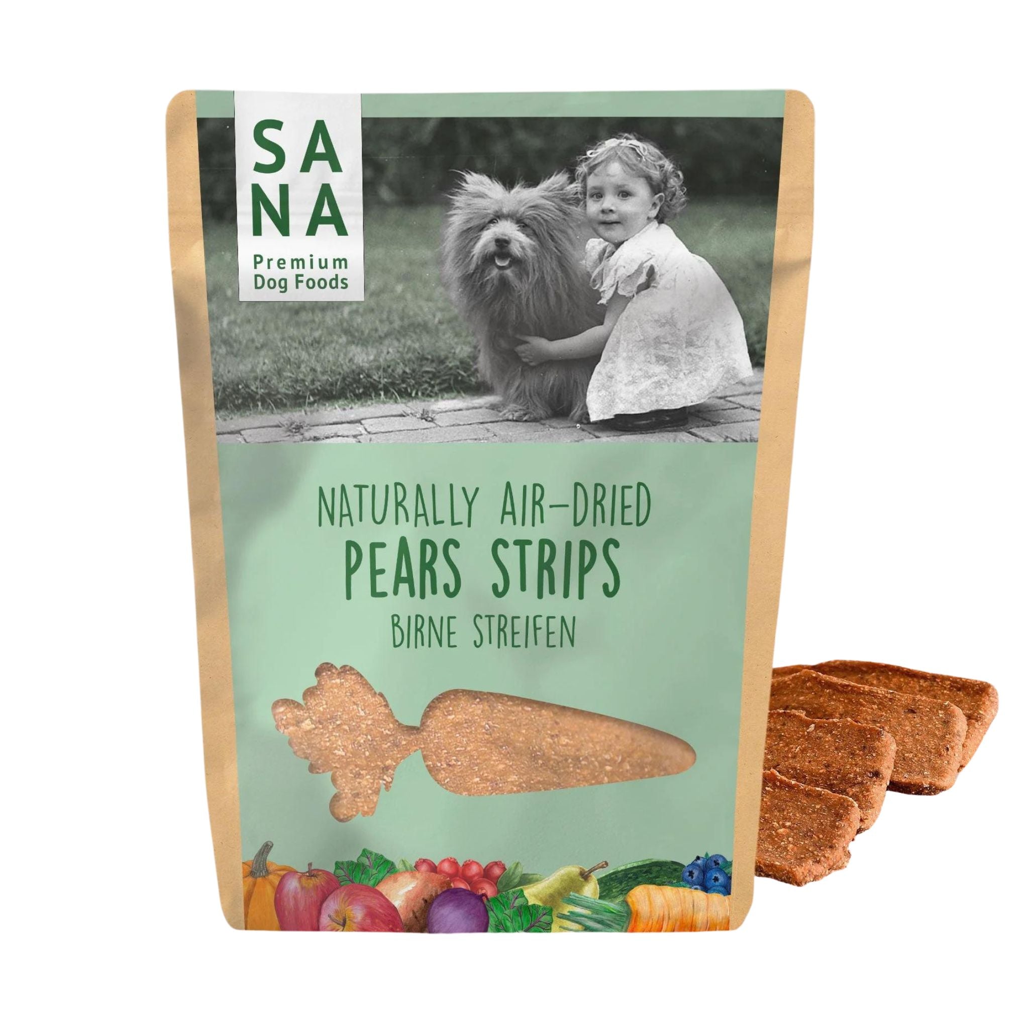 Sanadog Vegane Hundeleckerli - Veggie Kaustreifen Birne