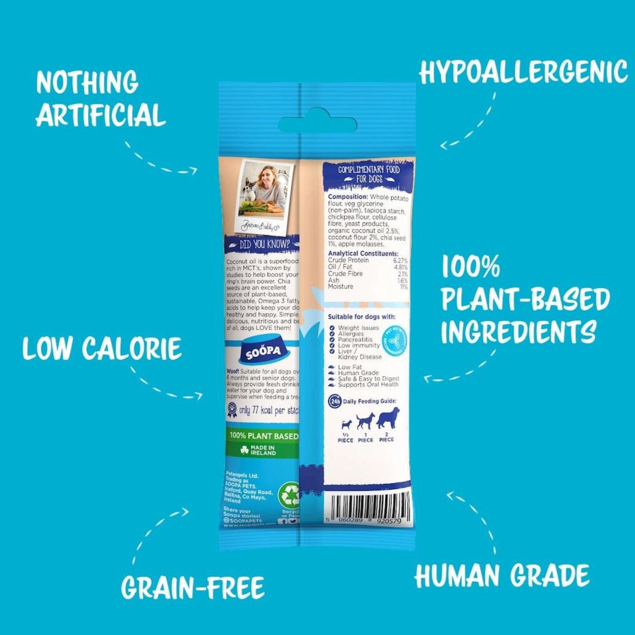 Soopa Pets Dental Sticks Coconut & Chia Seeds (100g)