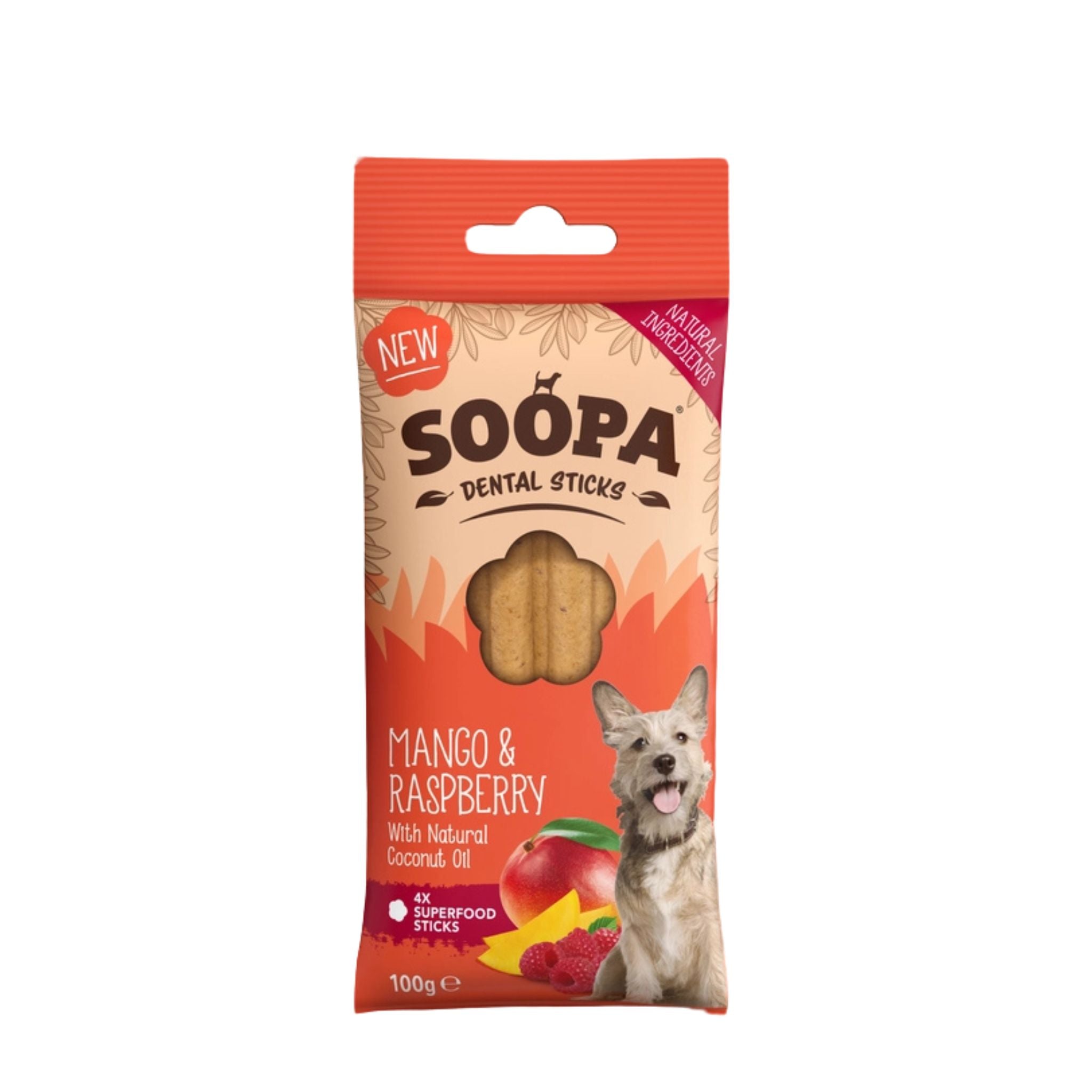 Soopa Pets Dental Sticks  mit Mango und Himbeere bei Fairtails