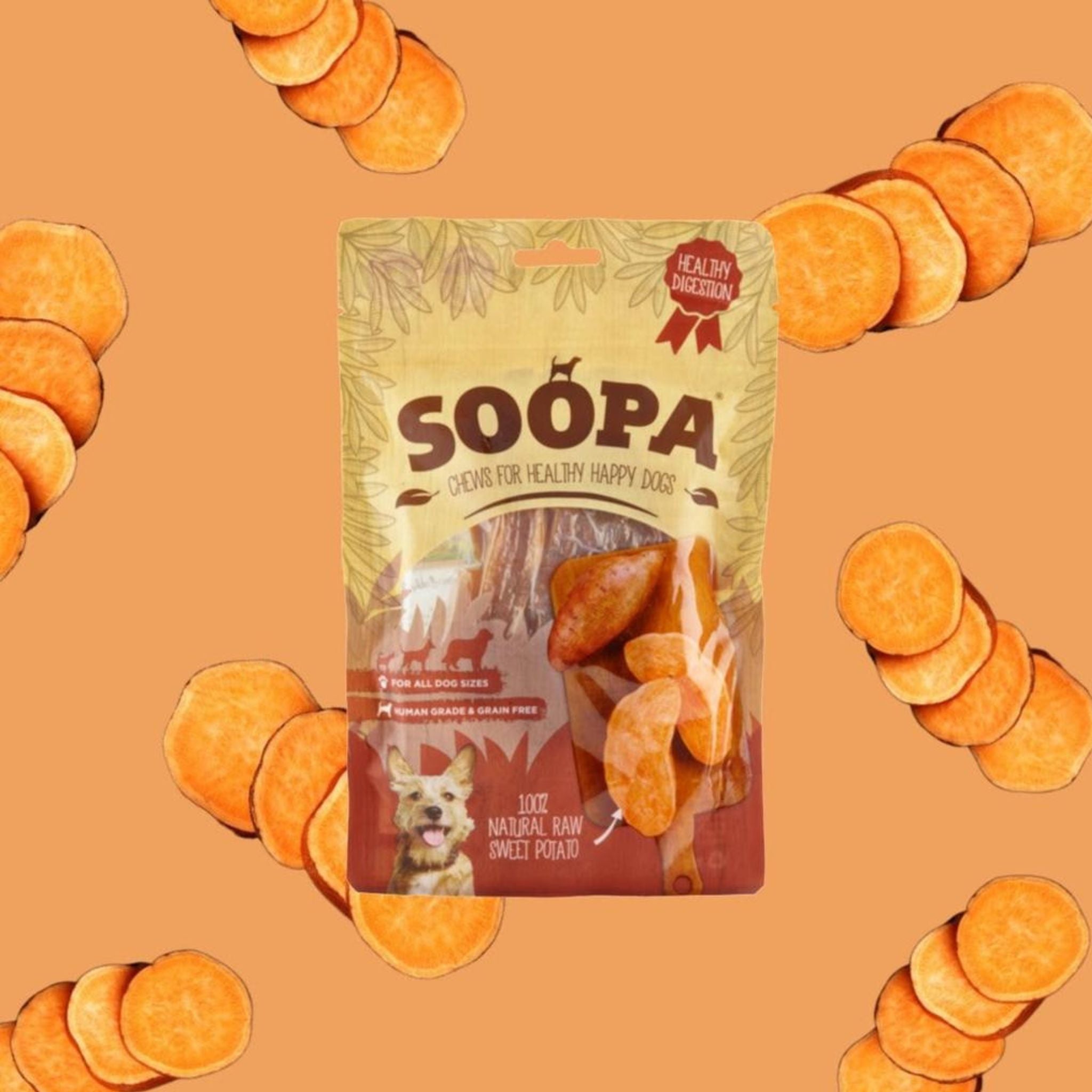 Soopa Süßkartoffel Streifen - vegane Hundeleckerli bei Fairtails