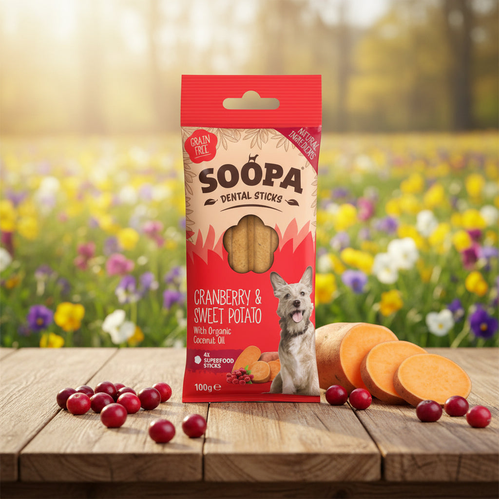Soopa vegane Kausticks Süßkartoffel Cranberries bei Fairtails