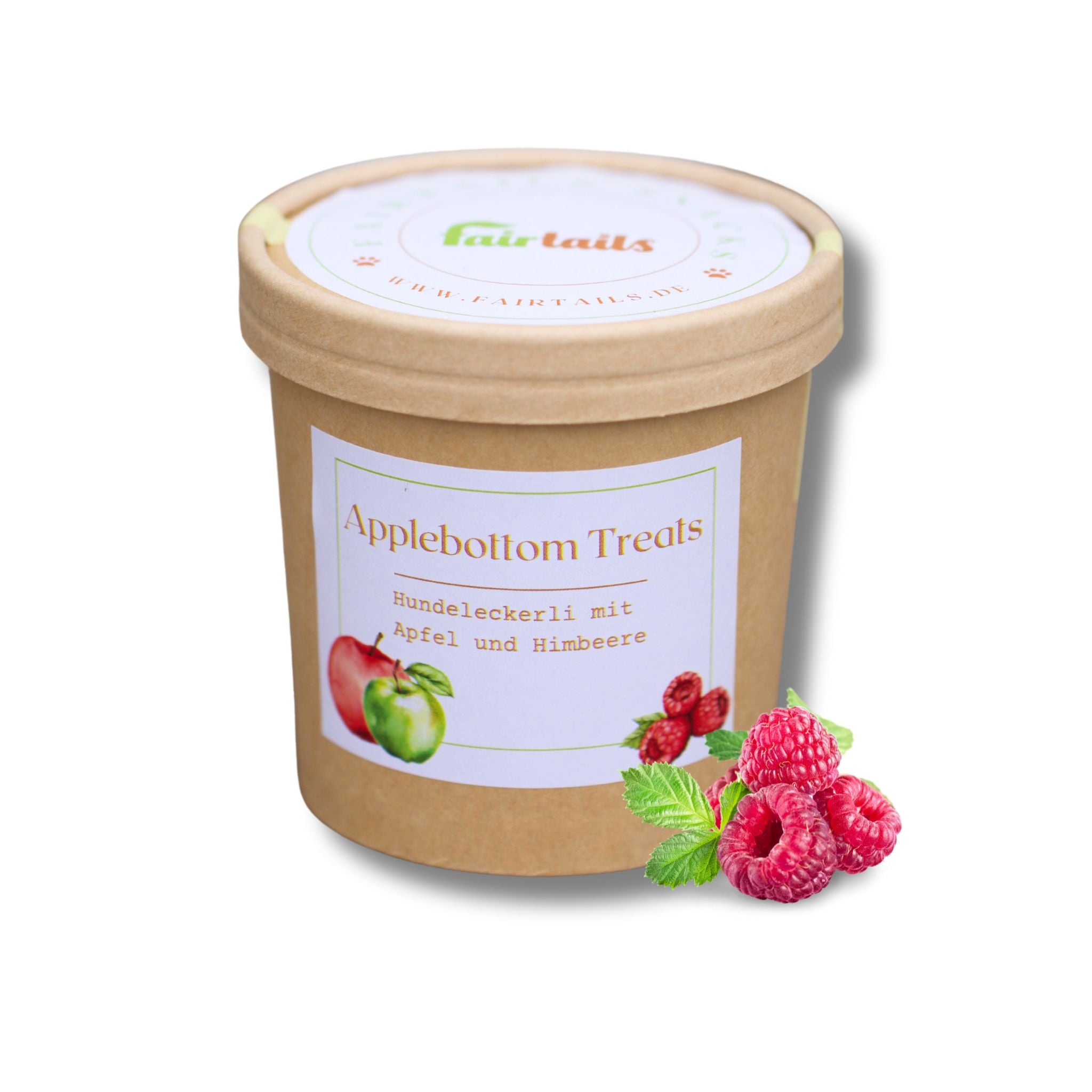 Vegane Hundeleckerli Hundekekse mit Apfel und Himbeere bei Fairtail