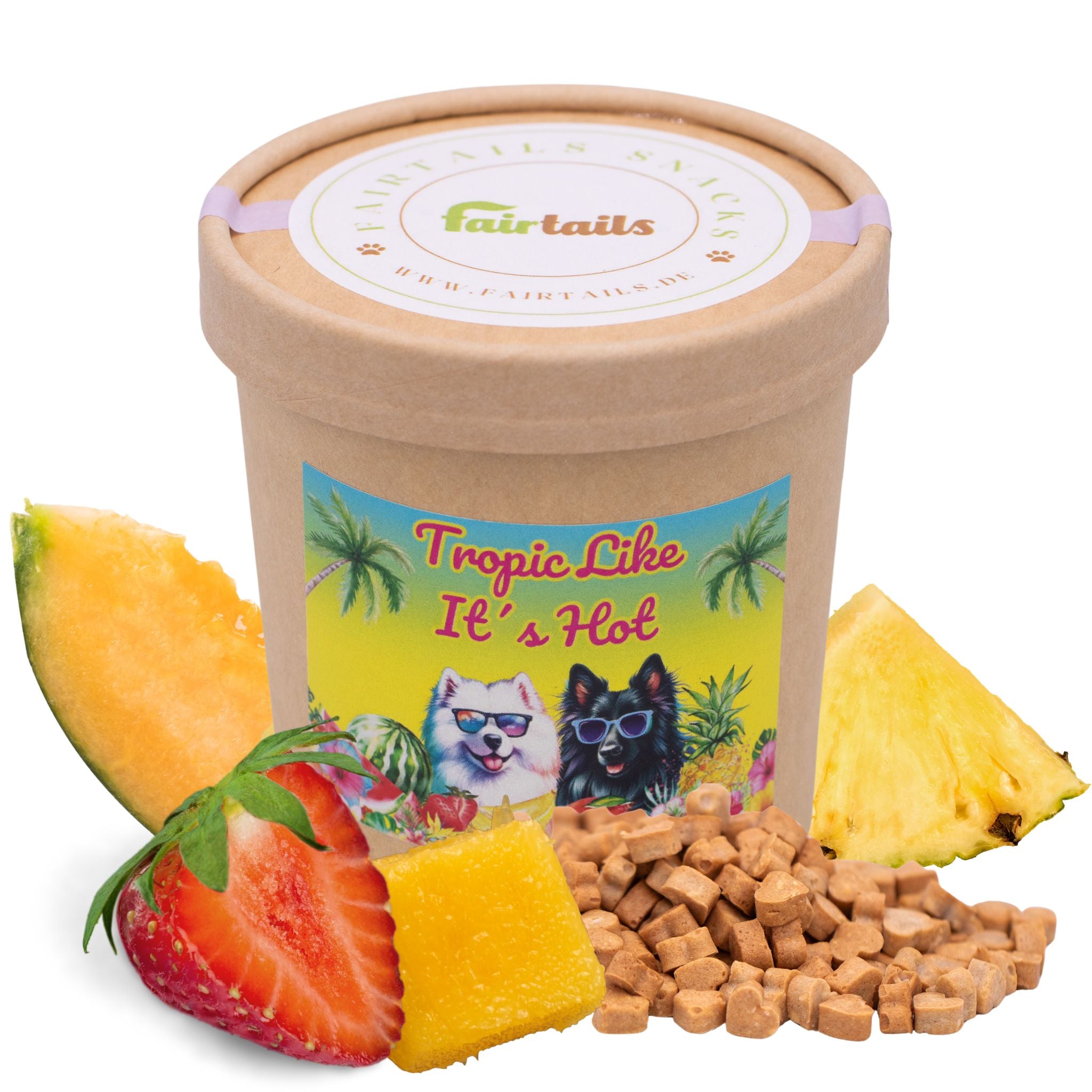 Tropic Like It`s Hot- Vegane Hundeleckerli mit tropischen Früchten