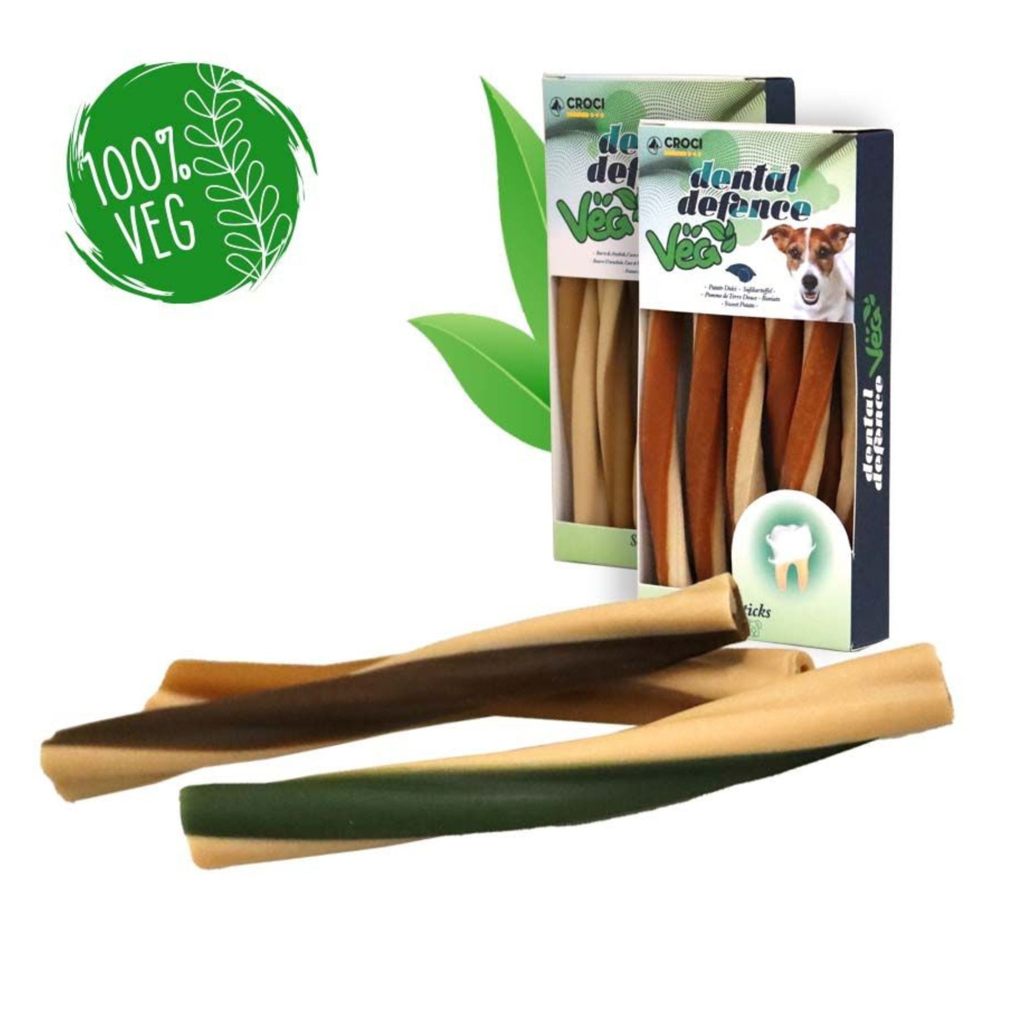 Croci - Vegane Dentalsticks mit Kokos, Erdnuss und Minze