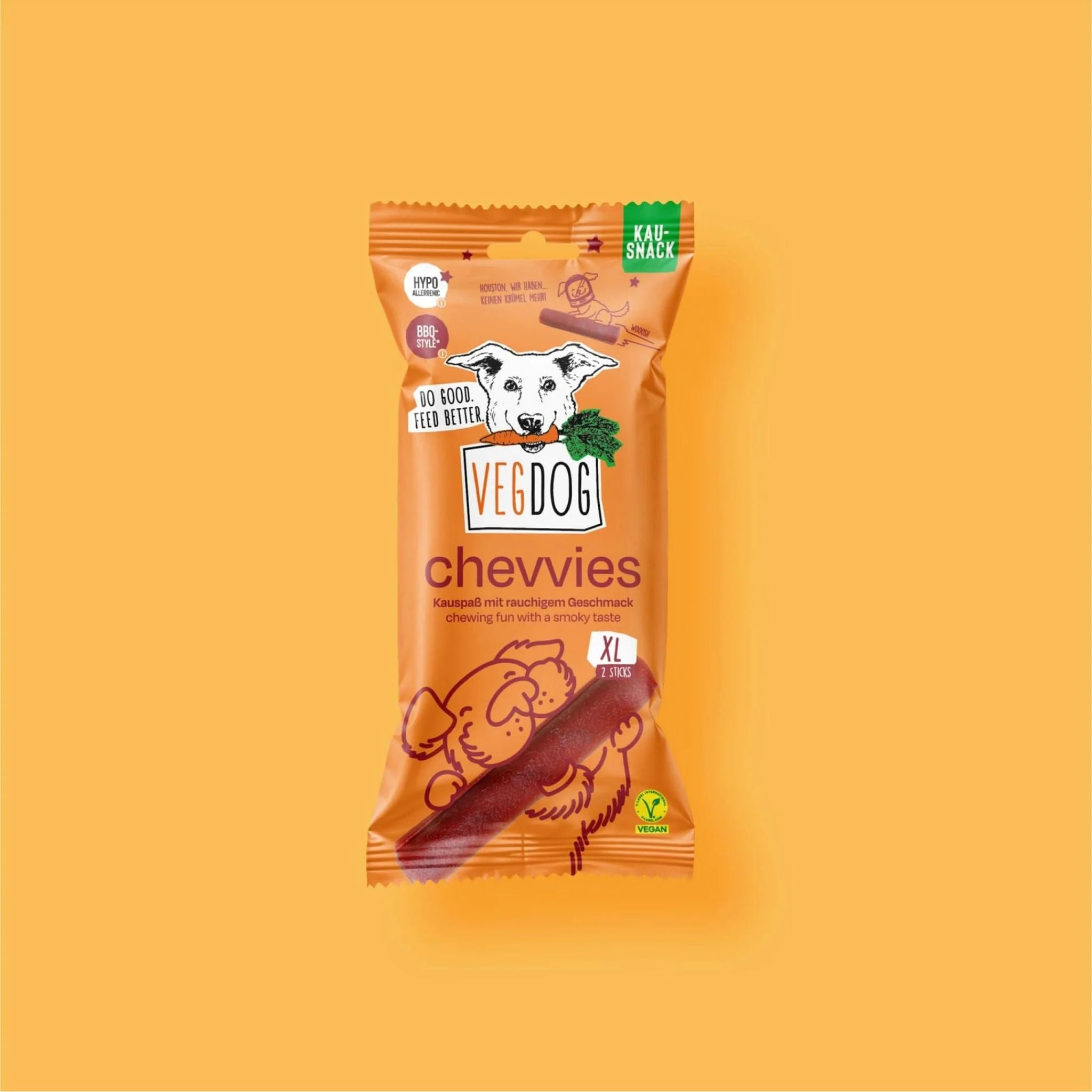 Vegane Kauartikel Hund Vegdog Chewies XL bei Fairtails