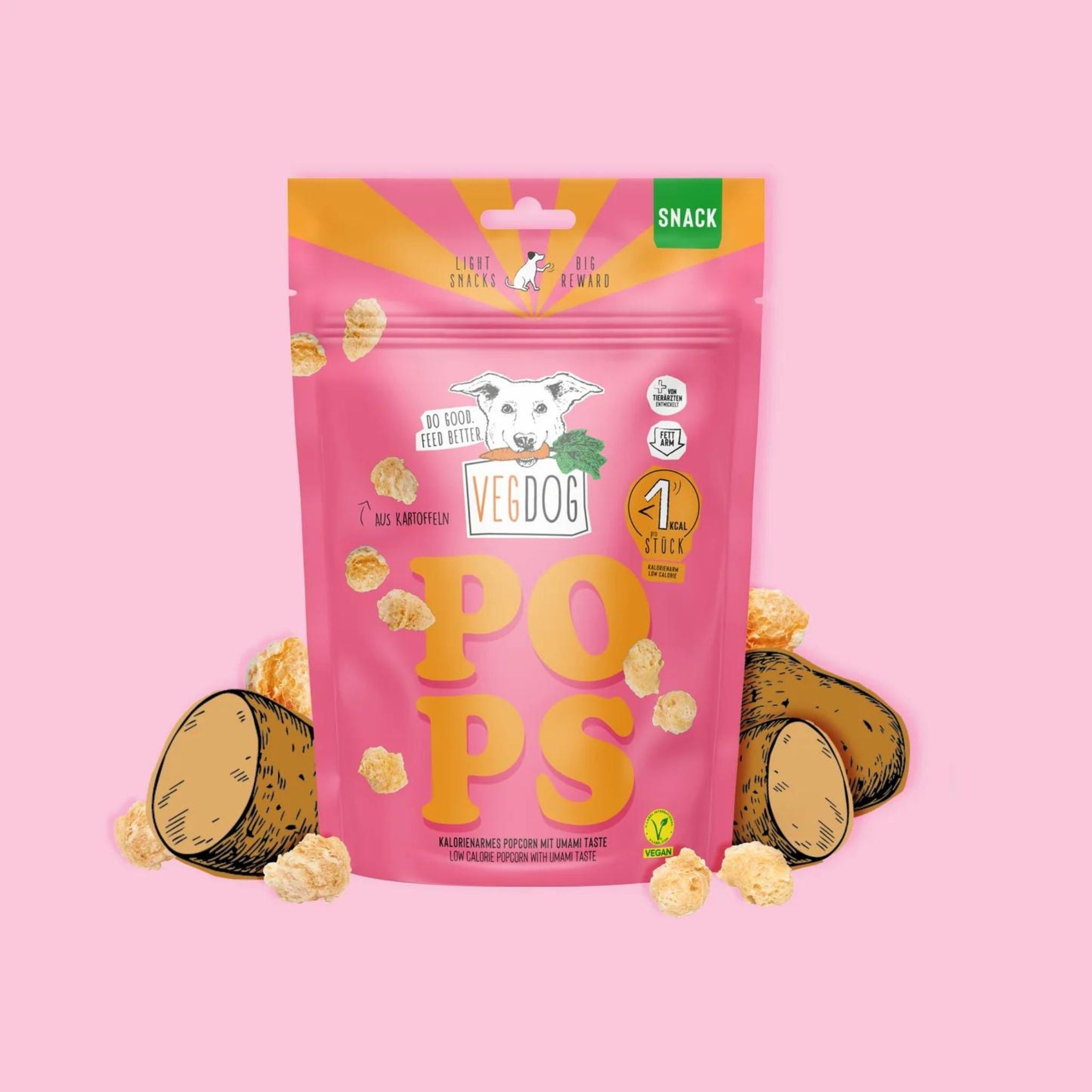 Vegdog Pops - veganes Popcorn für Hunde