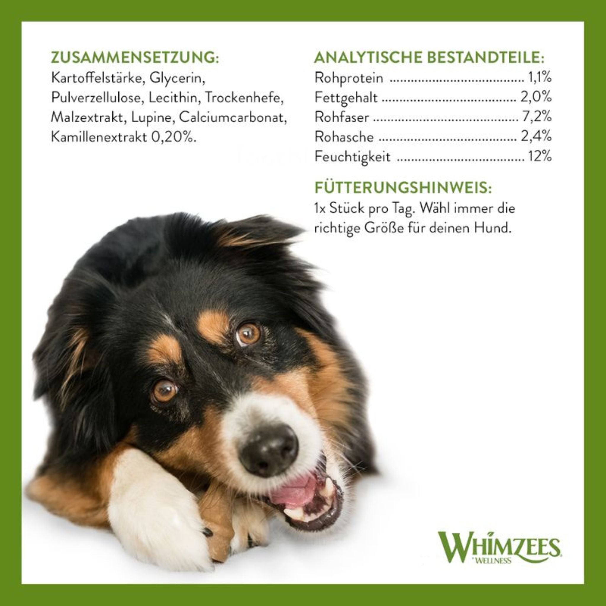 WHIMZEES Antler Medium - veganes Hirschgeweih für Hunde (12 Stück/360g)