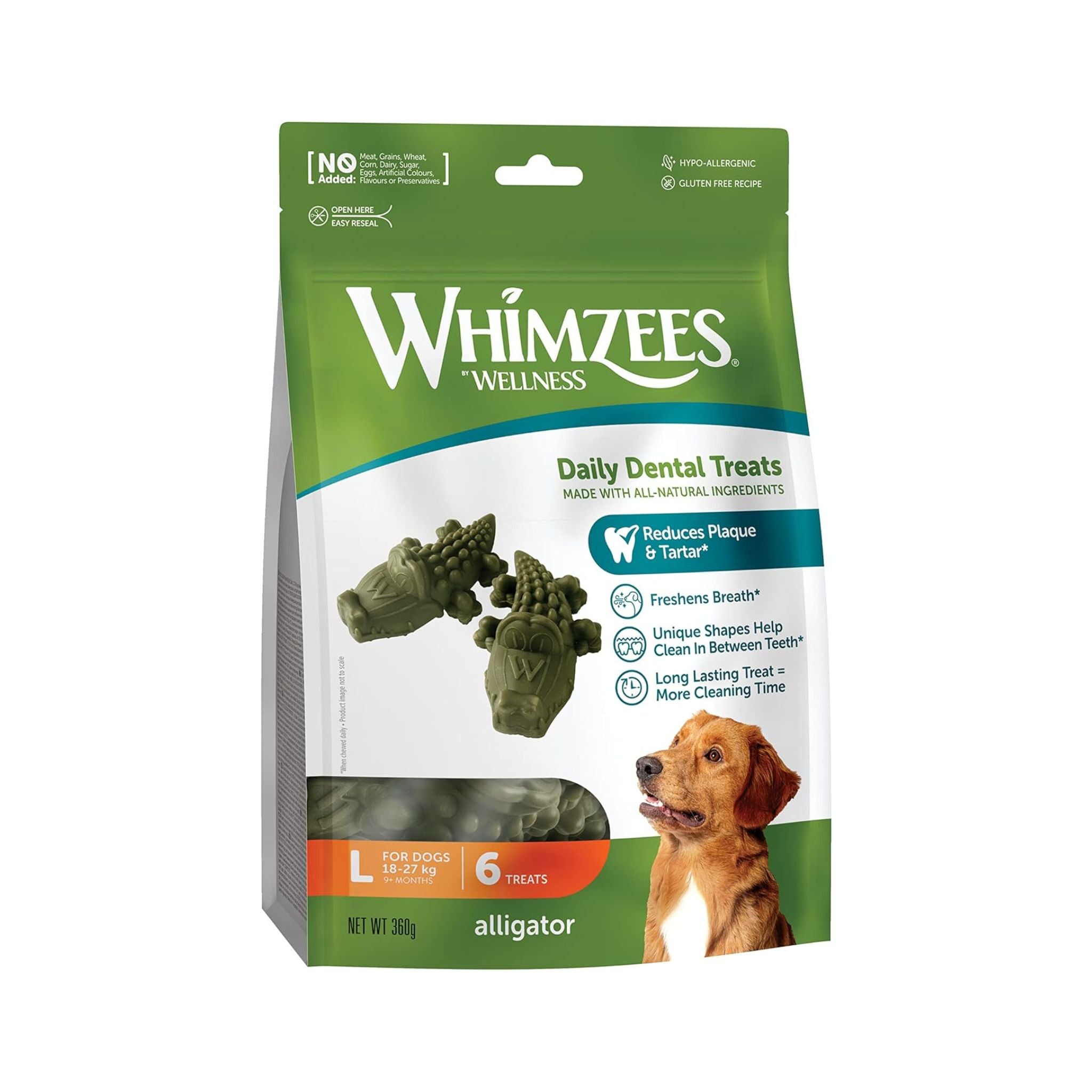 Whimzees Krokodil Large - vegane Kausnacks bei Fairtails