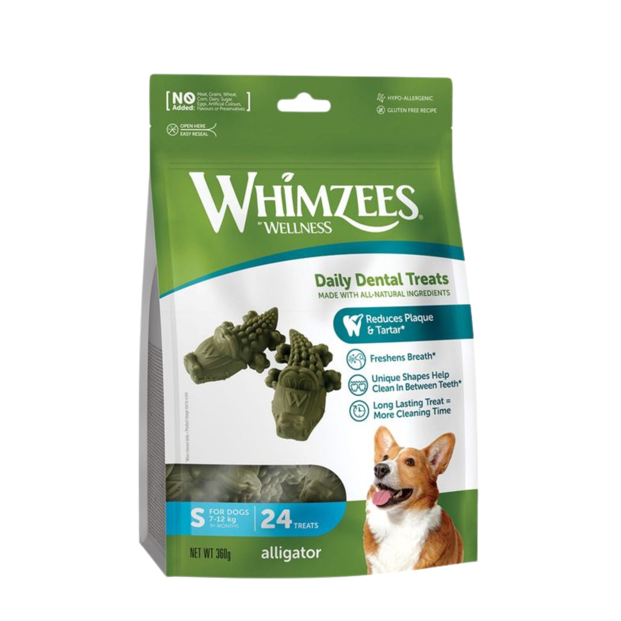 Whimzees Krokodil Small - vegane Kausnacks bei Fairtails