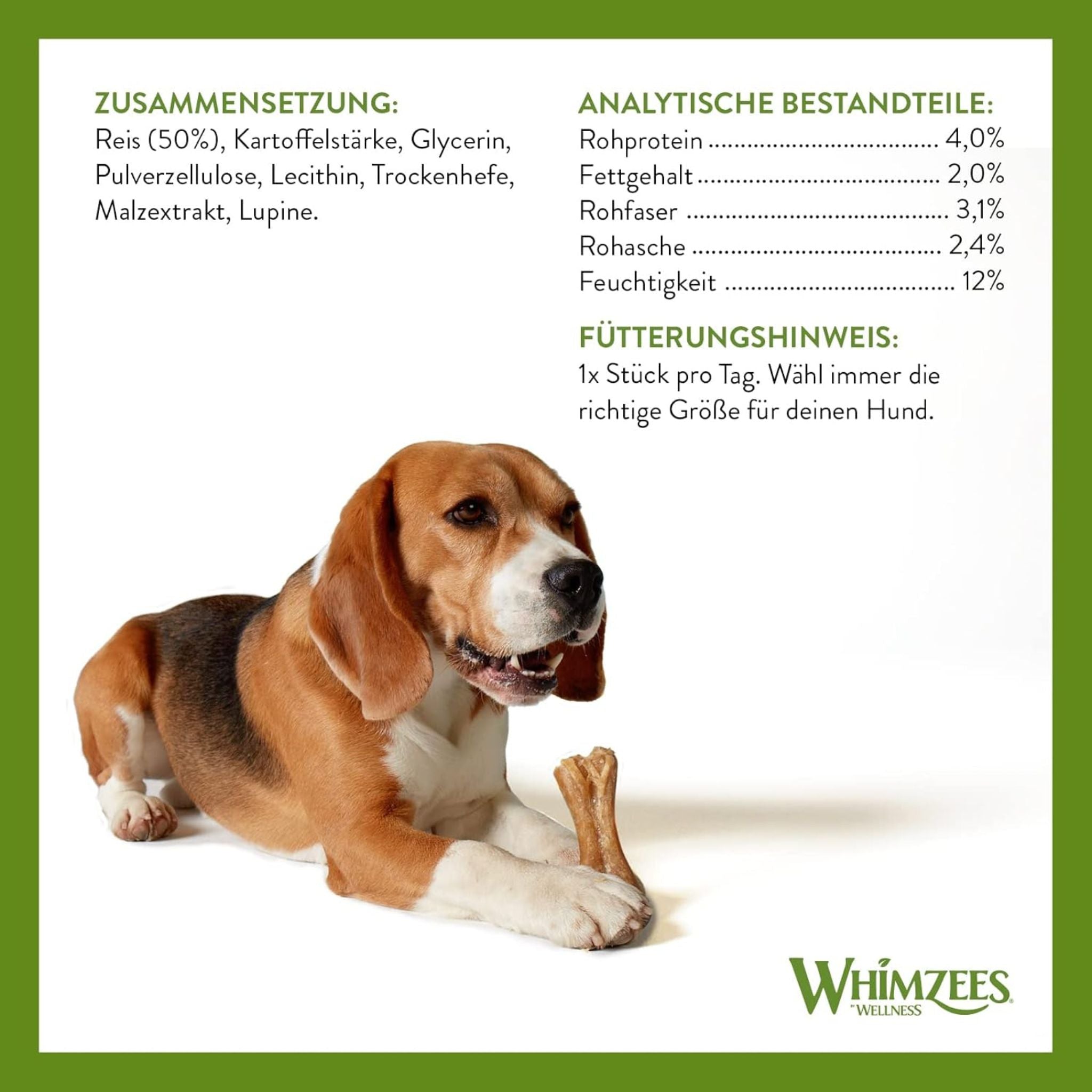 Whimzees veganer Kauknochen Reisknochen - vegane Kauartikel Fairtails