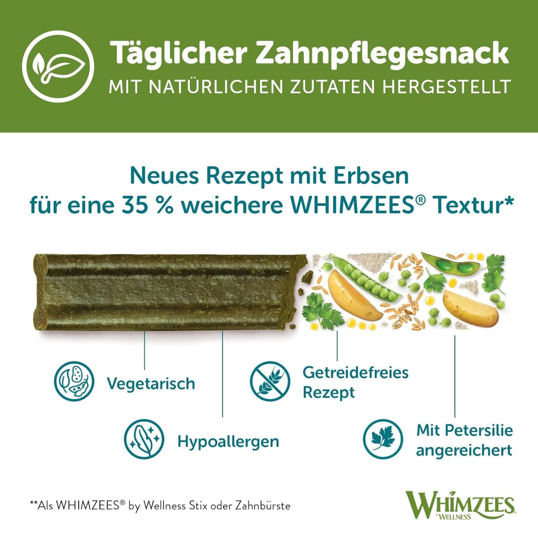 WHIMZEES Soft Sticks Medium- veganer Stick für Hunde bei Fairtails