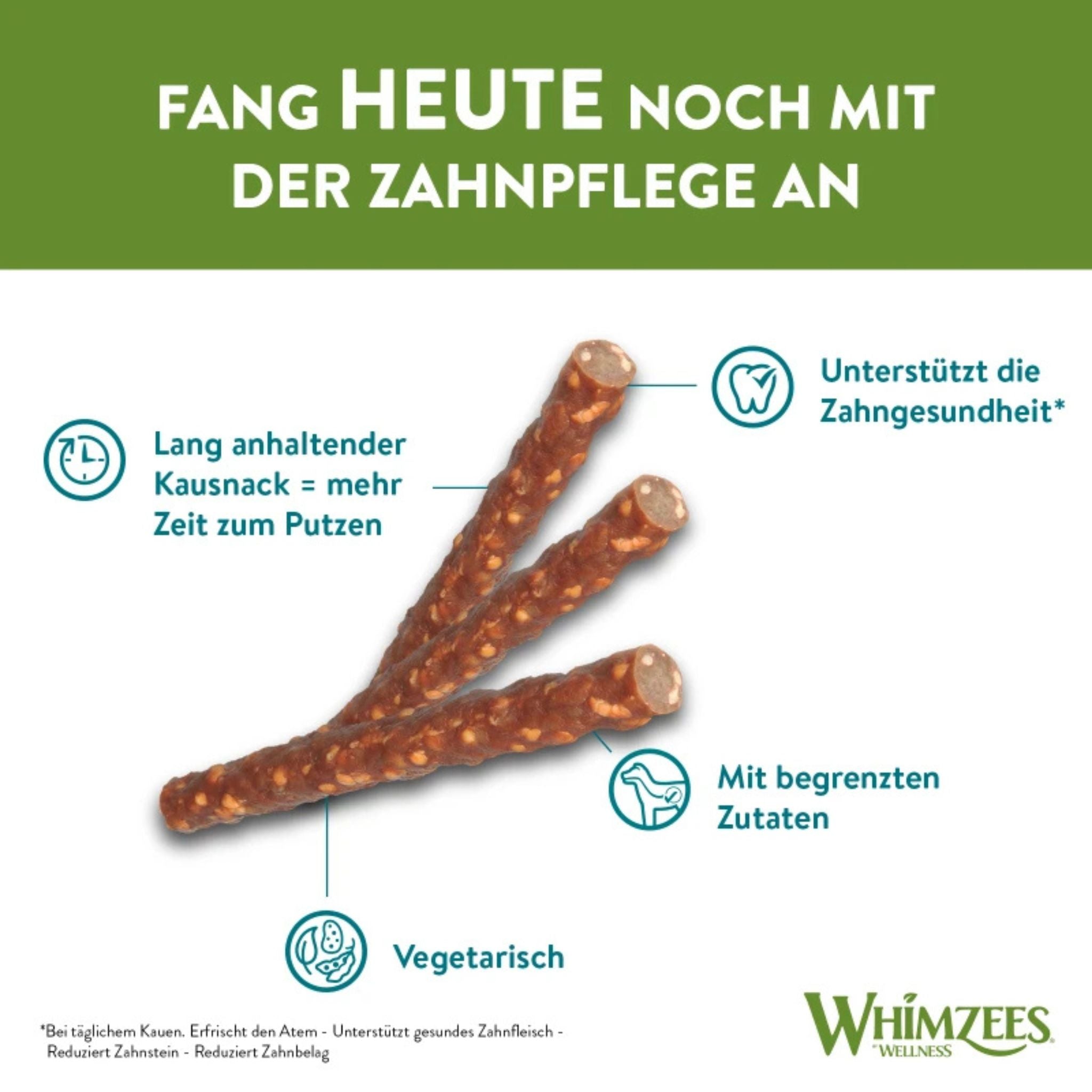 WHIMZEES Veggie Sausage Small - veganer Stick für Hunde bei Fairtails
