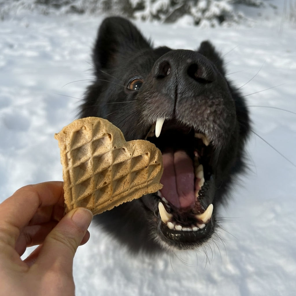 Vegane Hundeleckerli Hundewaffel Banane Erdnuss - Fairtails