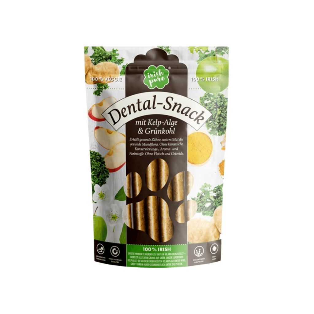 IRISH PURE Veggie Dental-Snack mit Kelp-Alge & Grünkohl (150g)