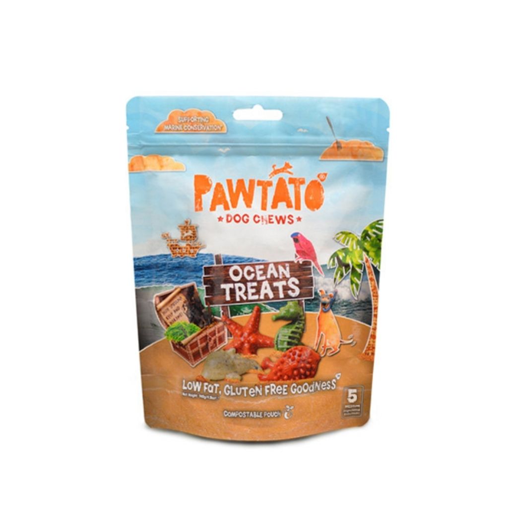 Vegane Kauartikel Hund - Pawtato Ocean Treats bei Fairtails