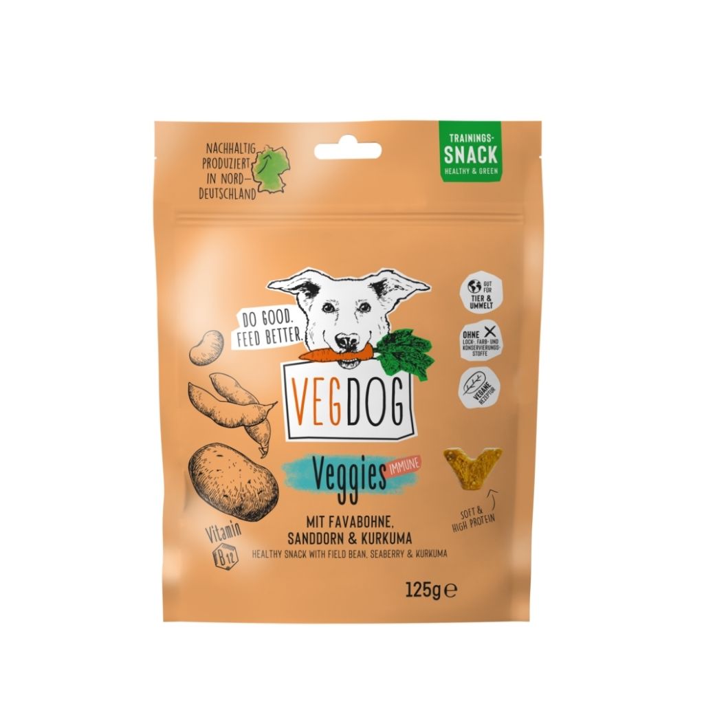 VEGDOG Veggies Immune- vegane Hundesnacks, vegane Hundeleckerli bei Fairtails