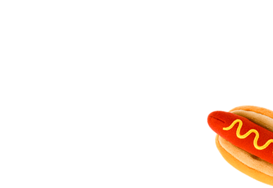 Hot Dog Hundespielzeug / nachhaltiges Hundespielzeug von P.L.A.Y. bei Fairtails