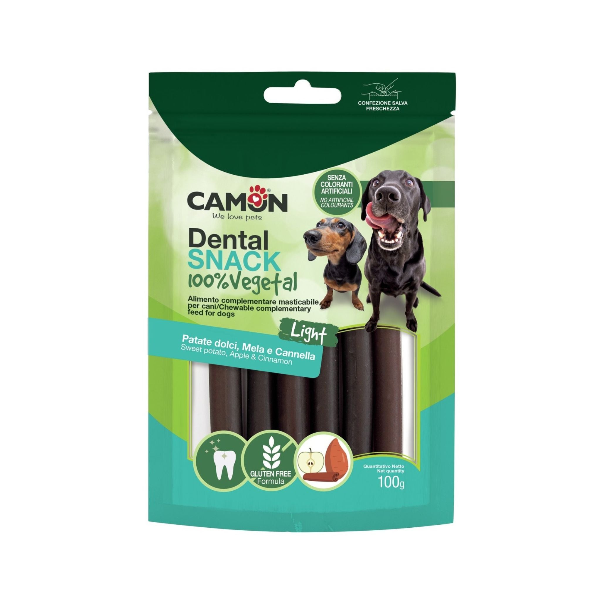 Camon Apple Cinnamon Pipe - veganer Kausnack mit Apfel bei Fairtails