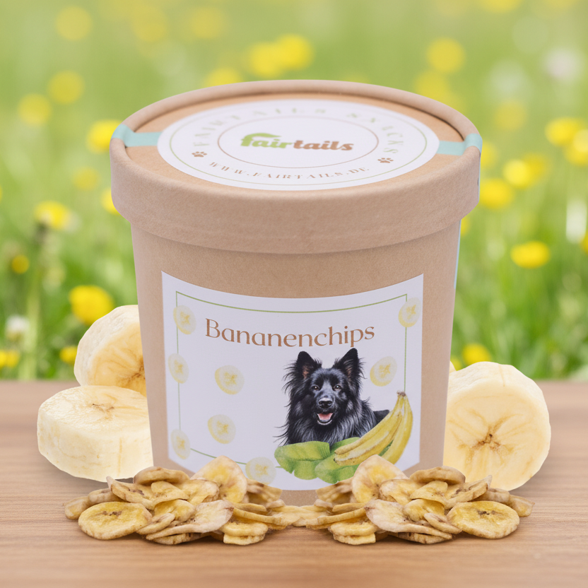 Fairtails Bananenchips - vegane Leckerlis für Hunde