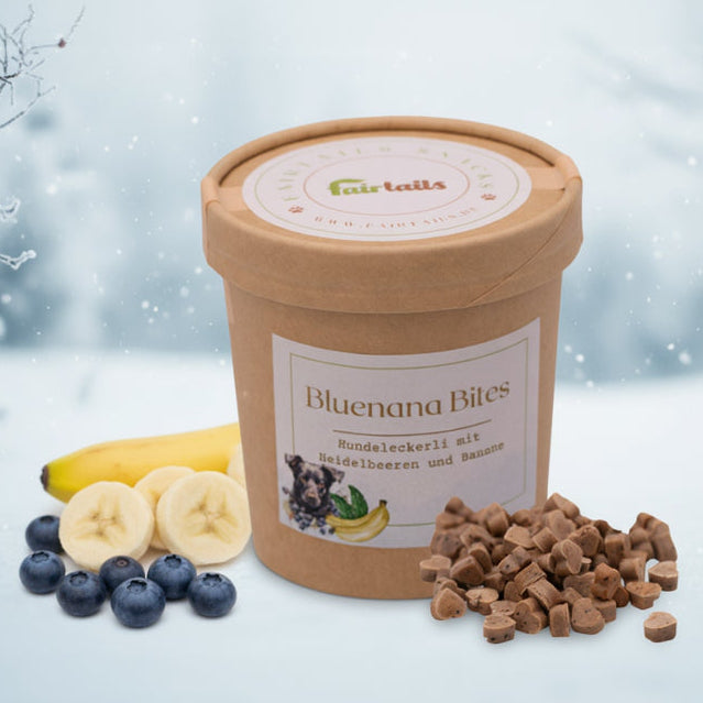 Vegane Hundeleckerli mit Banane und Apfel bei Fairtails