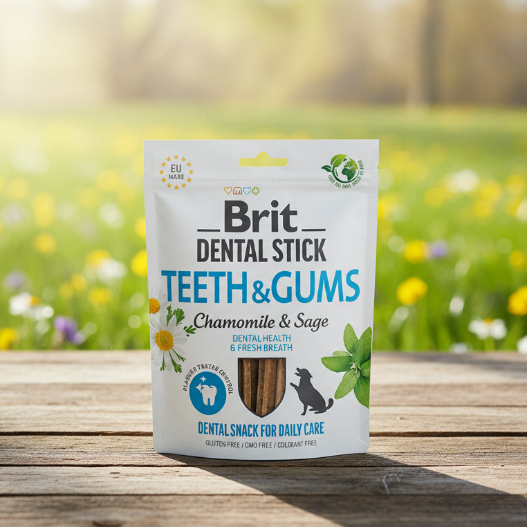 Brit Dental Stick Teeth & Gums - vegane Kaustange mit Kamille und Salbei