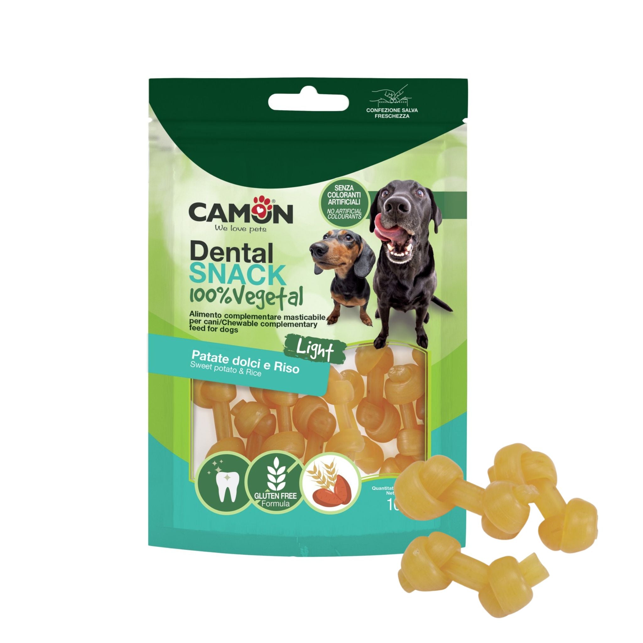 Camon Bones - vegane Kausnacks mit Süßkartoffel und Reis