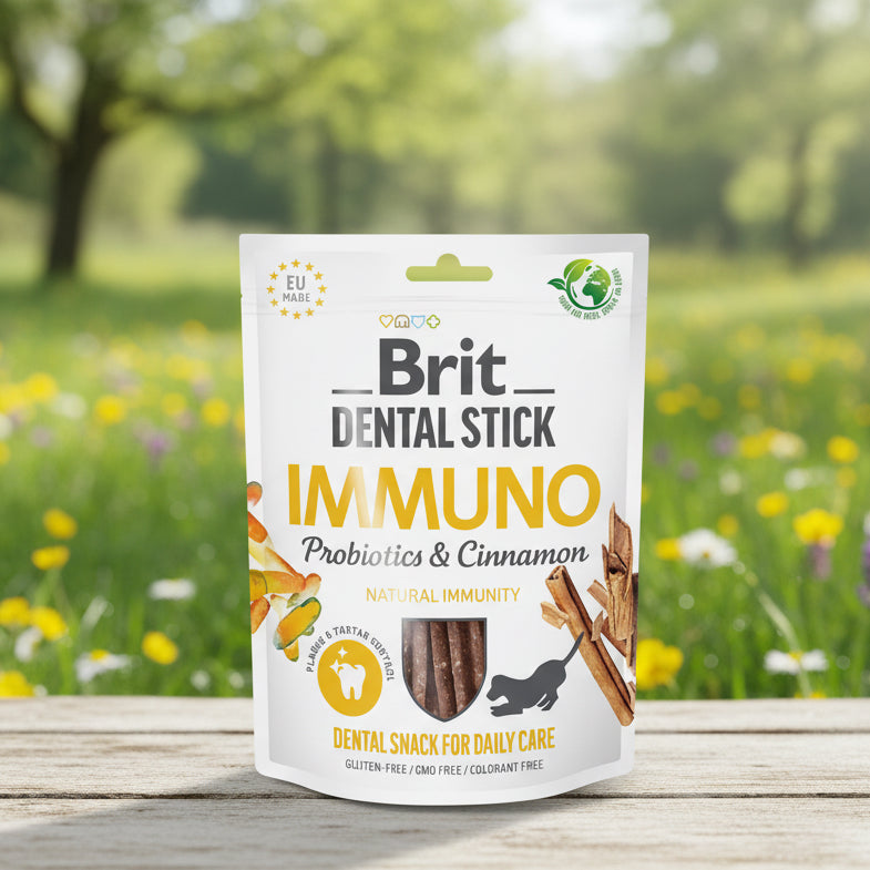 Brit Dental Stick Immuno- vegane Kaustange mit Probiotika und Zimt