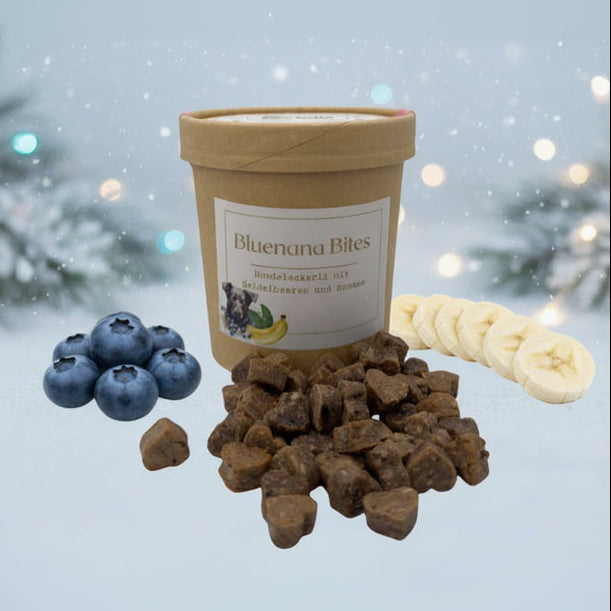Vegane Leckerli mit Blaubeere und Banane