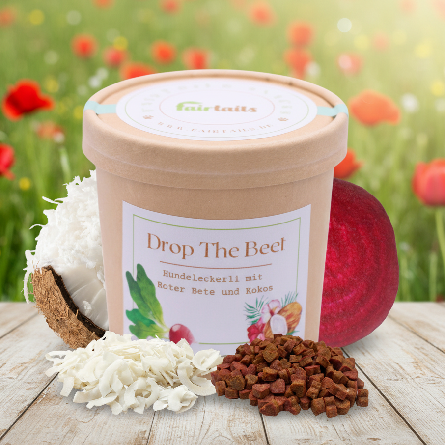 Fairtails Drop The Beet - Vegane Hundeleckerli Kokos und Rote Bete