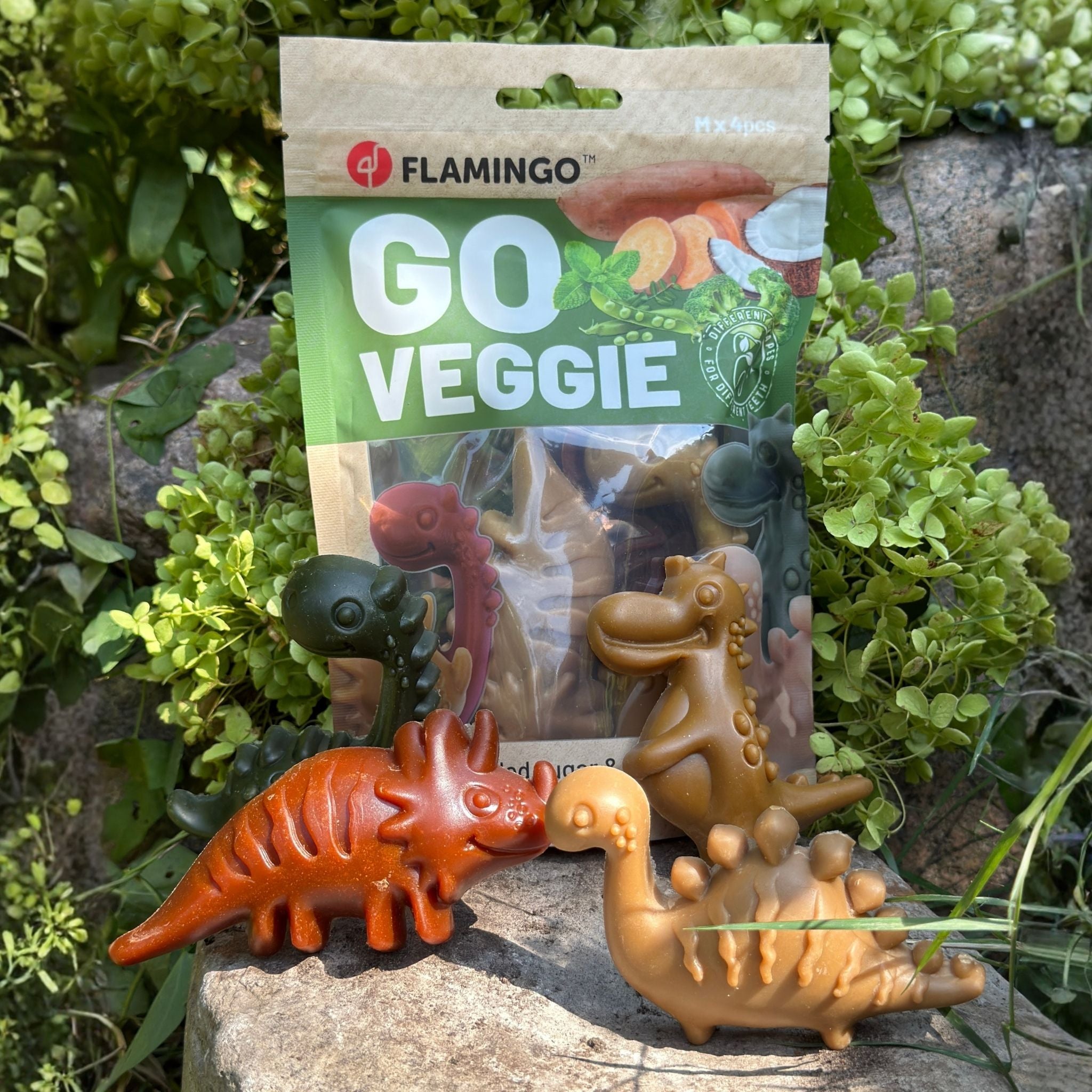 Flamingo Dinos - vegane Kausnacks bei Fairtails