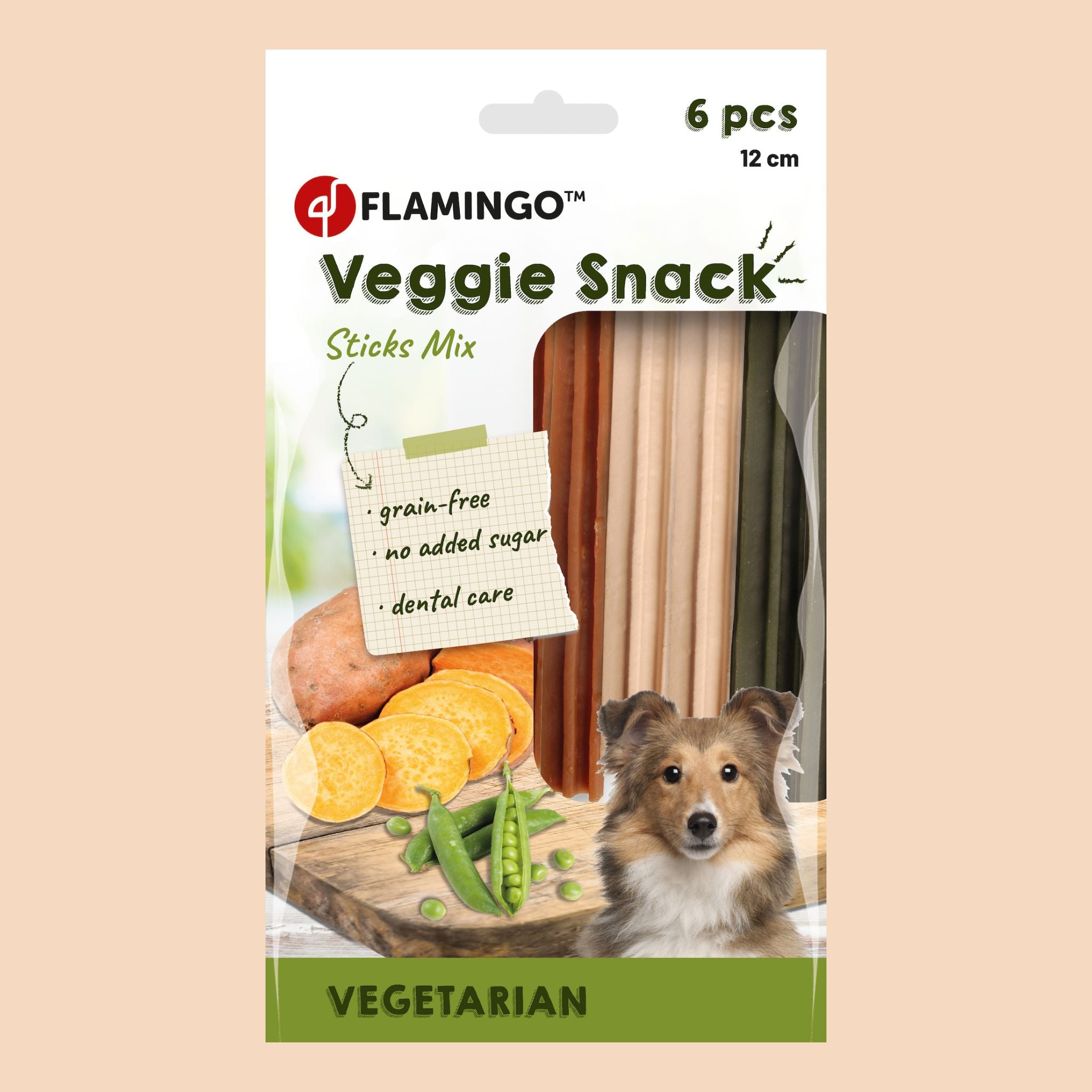 Flamingo Go Veggie Stick Mix Medium - vegane Kausticks (12 Stück/78g)