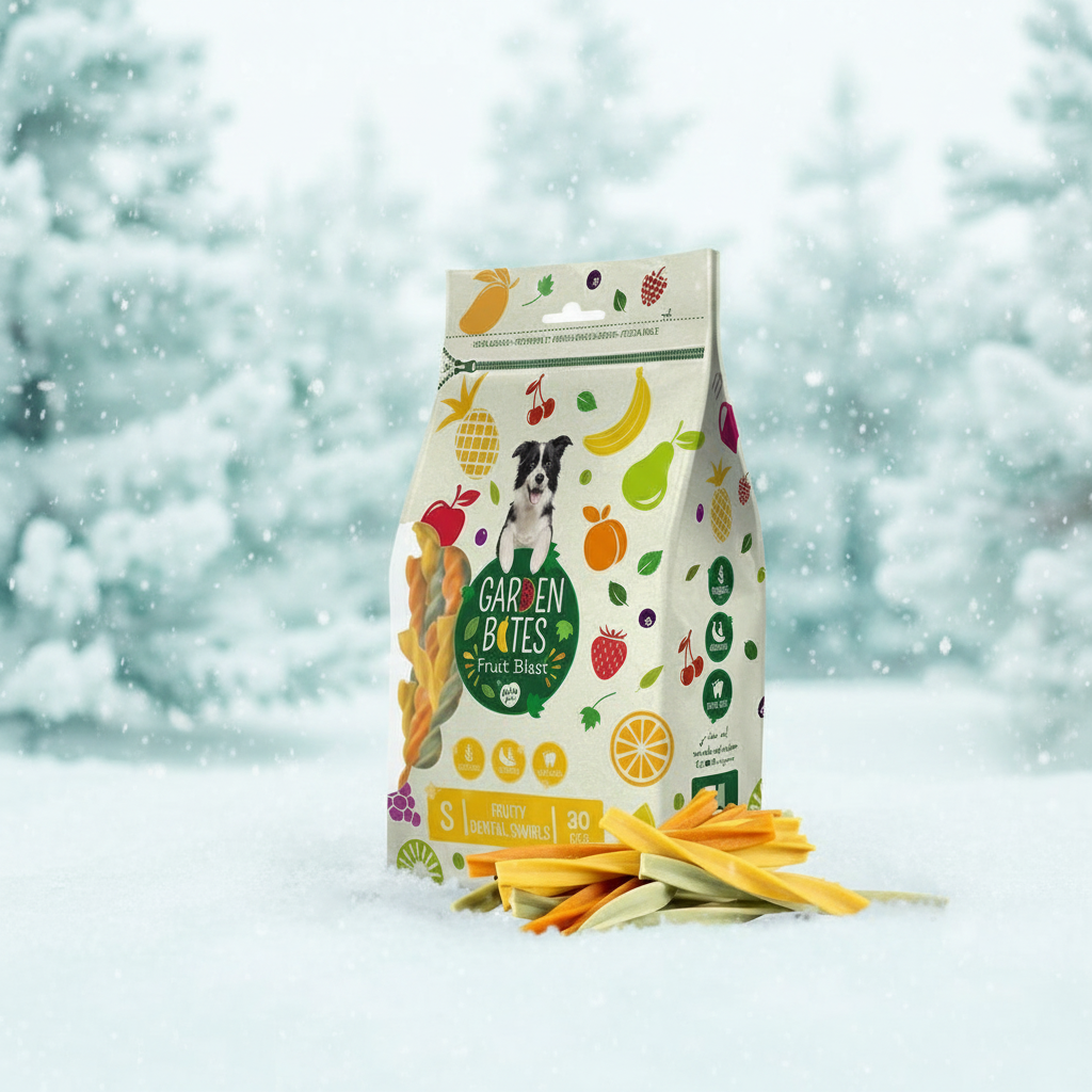 Garden Bites Fruity Dental Swirls Large - vegane Kauartikel (15 Stück/270g)