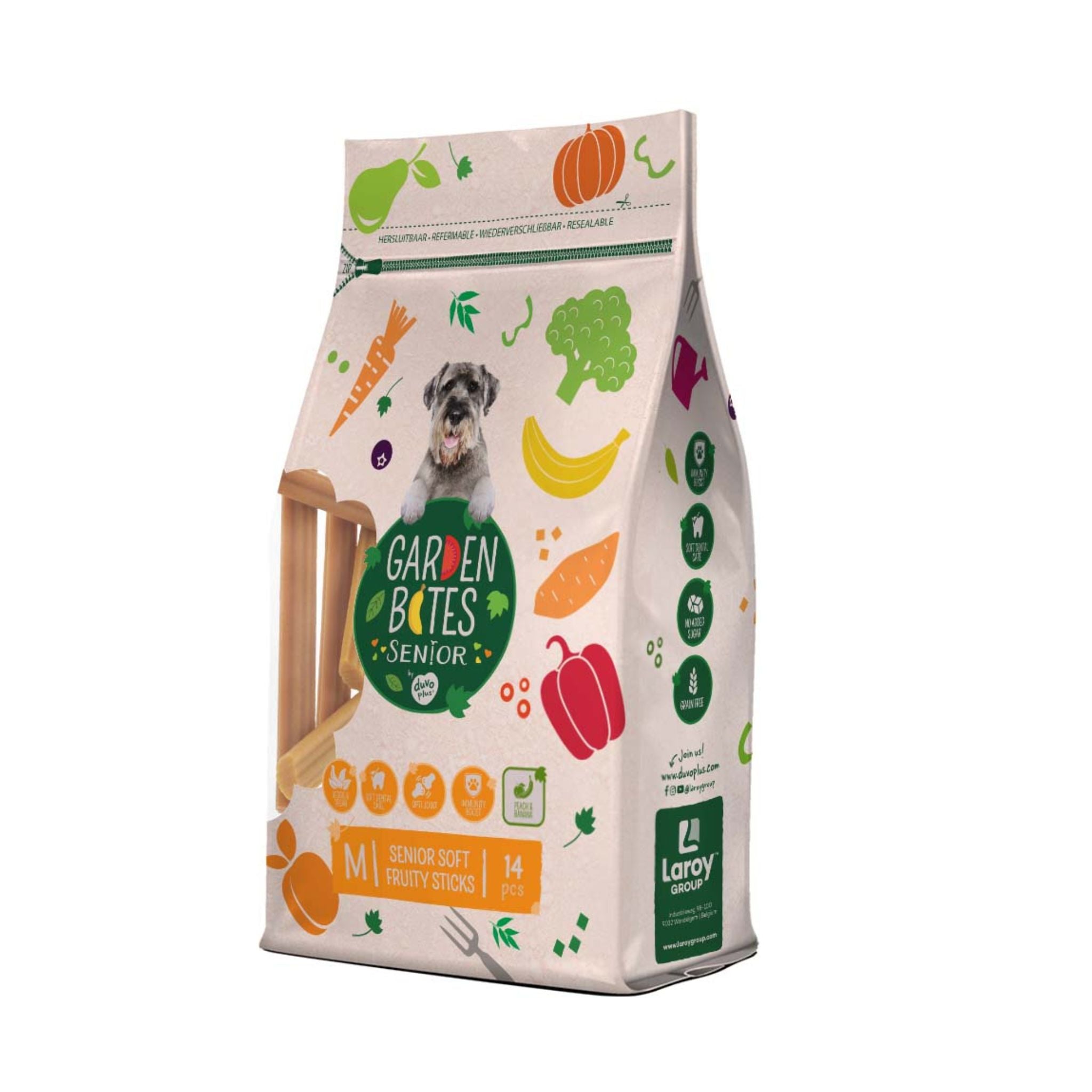 Garden Bites Soft Fruity Sticks - fruchtiger, veganer Kausnack für Senior Hunde Fairtails