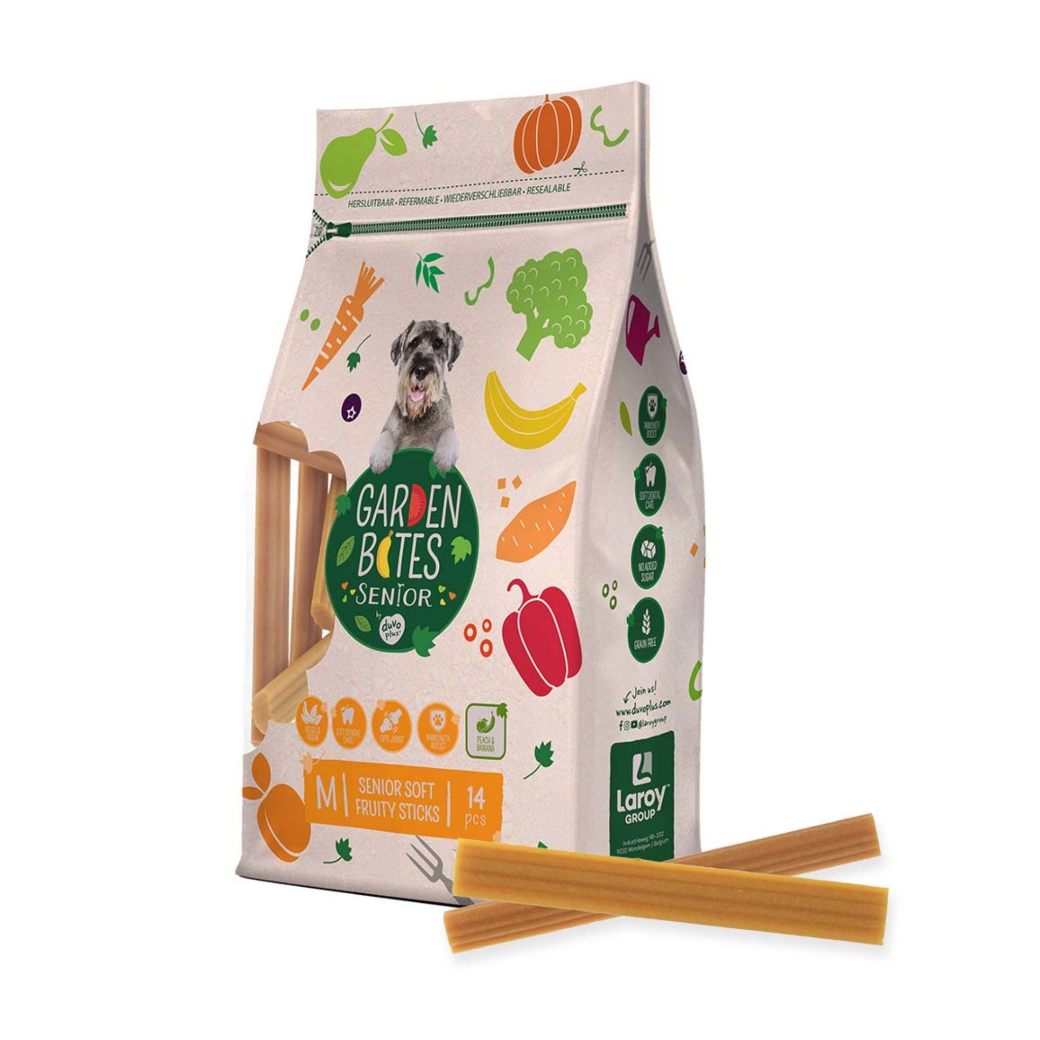 Garden Bites Soft Fruity Sticks - fruchtiger, veganer Kausnack für Senior Hunde Fairtails