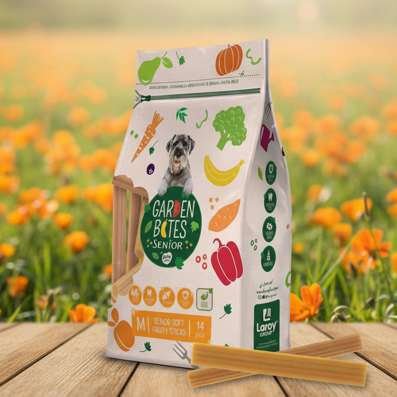 Garden Bites Soft Fruity Sticks - fruchtiger, veganer Kausnack (14 Stück/210g)