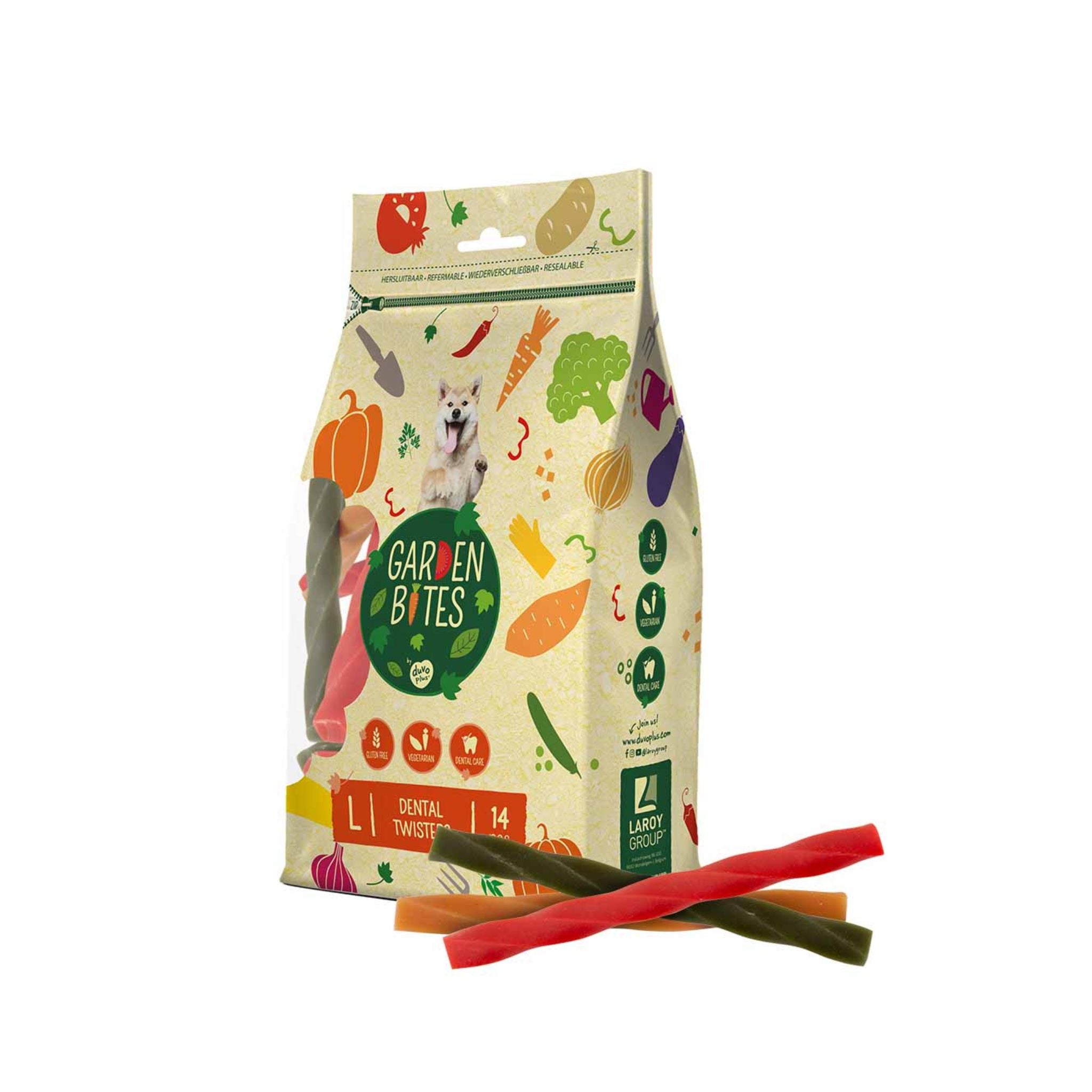 Garden Bites Dental Twisters Small - vegane Kausticks für Hunde (28 Stück/420g)