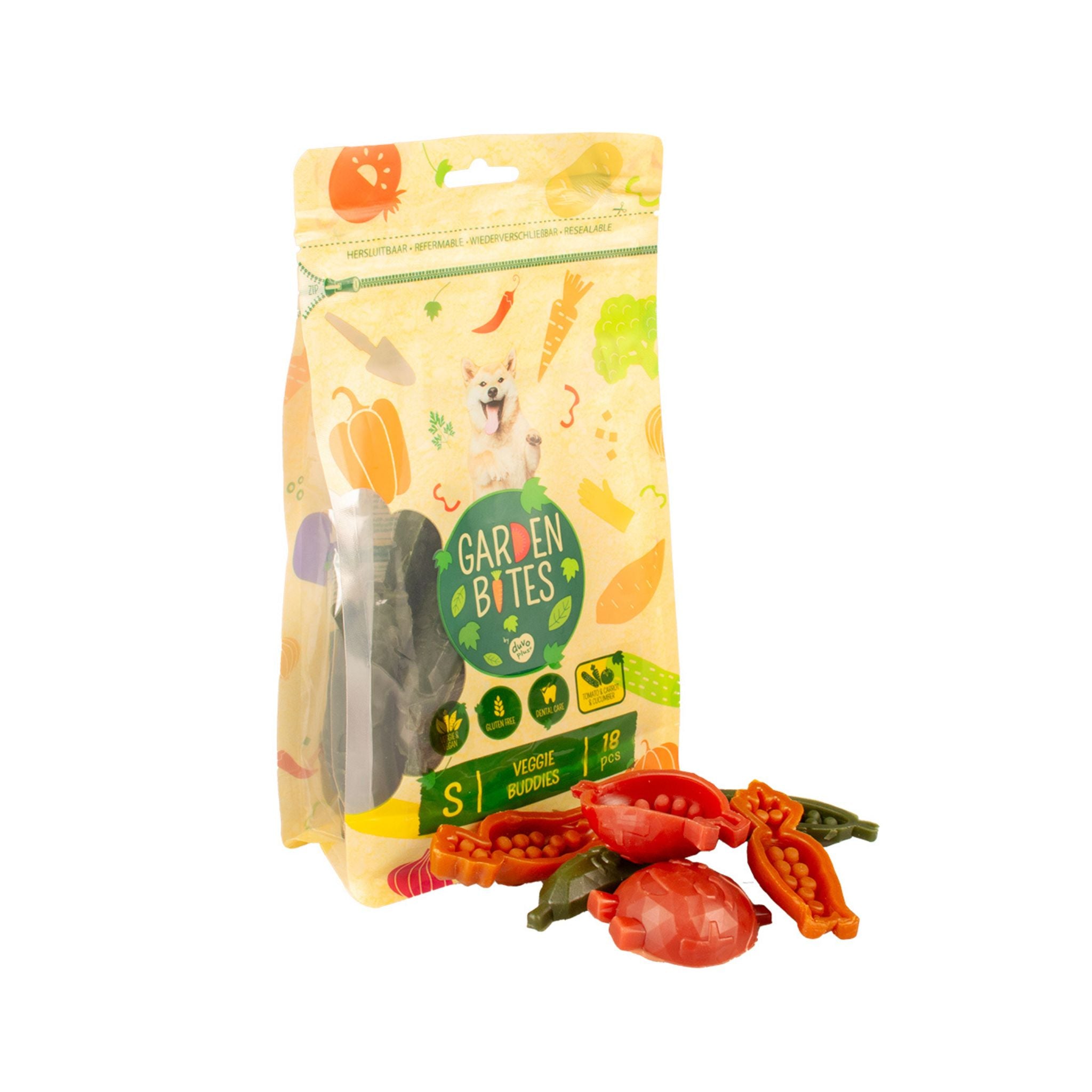 Garden Bites Veggie Buddies Small vegane Kauartikel Hund Fairtails