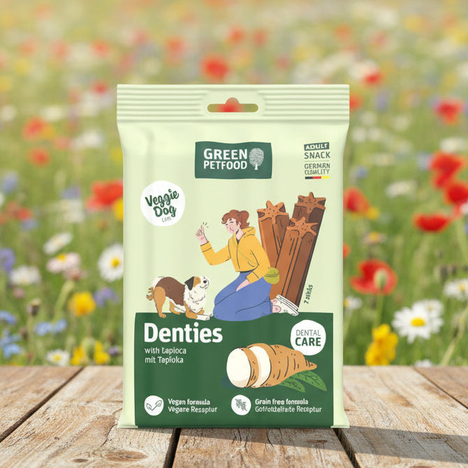 Green Petfood Veggie Dentie bei Fairtails - vegane Kauartikel