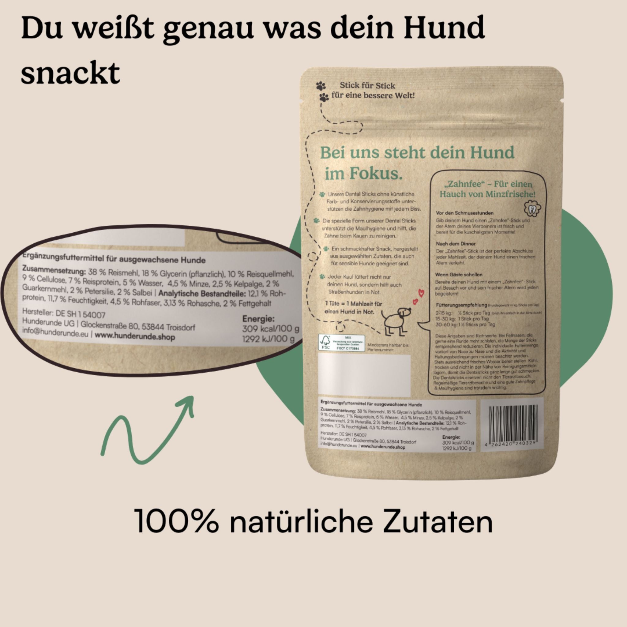 Hunderunde "Zahnfee" - vegane Kausticks bei Fairtails